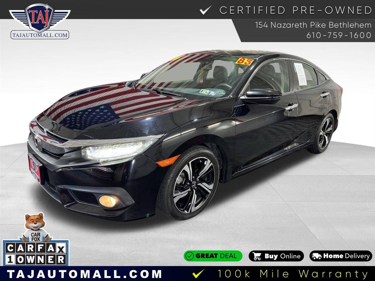 2016 Honda Civic Touring — Sedan — 83,193 mi — Bethlehem, PA
