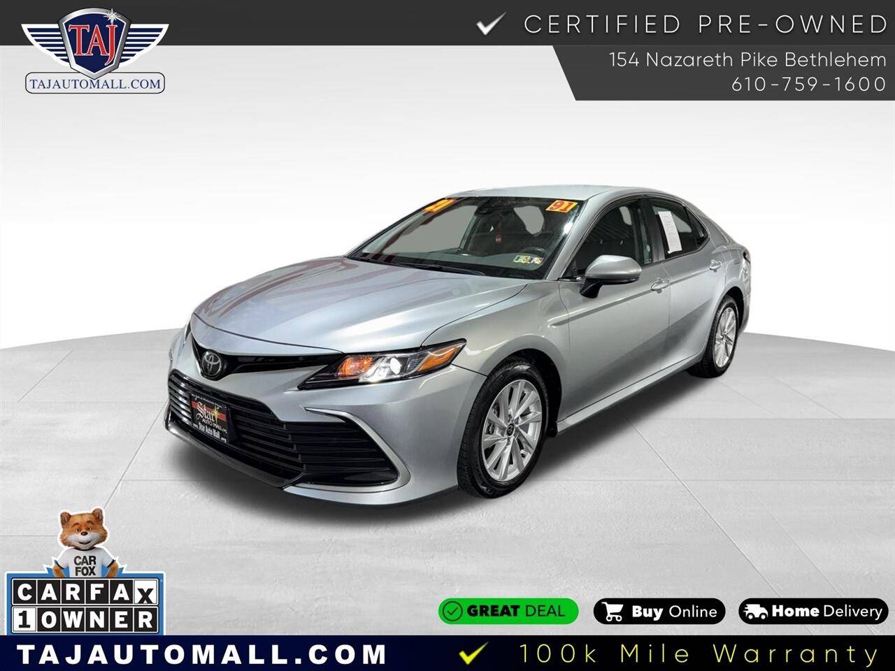 2021 Toyota Camry LE — Sedan — 90,802 mi — Bethlehem, PA