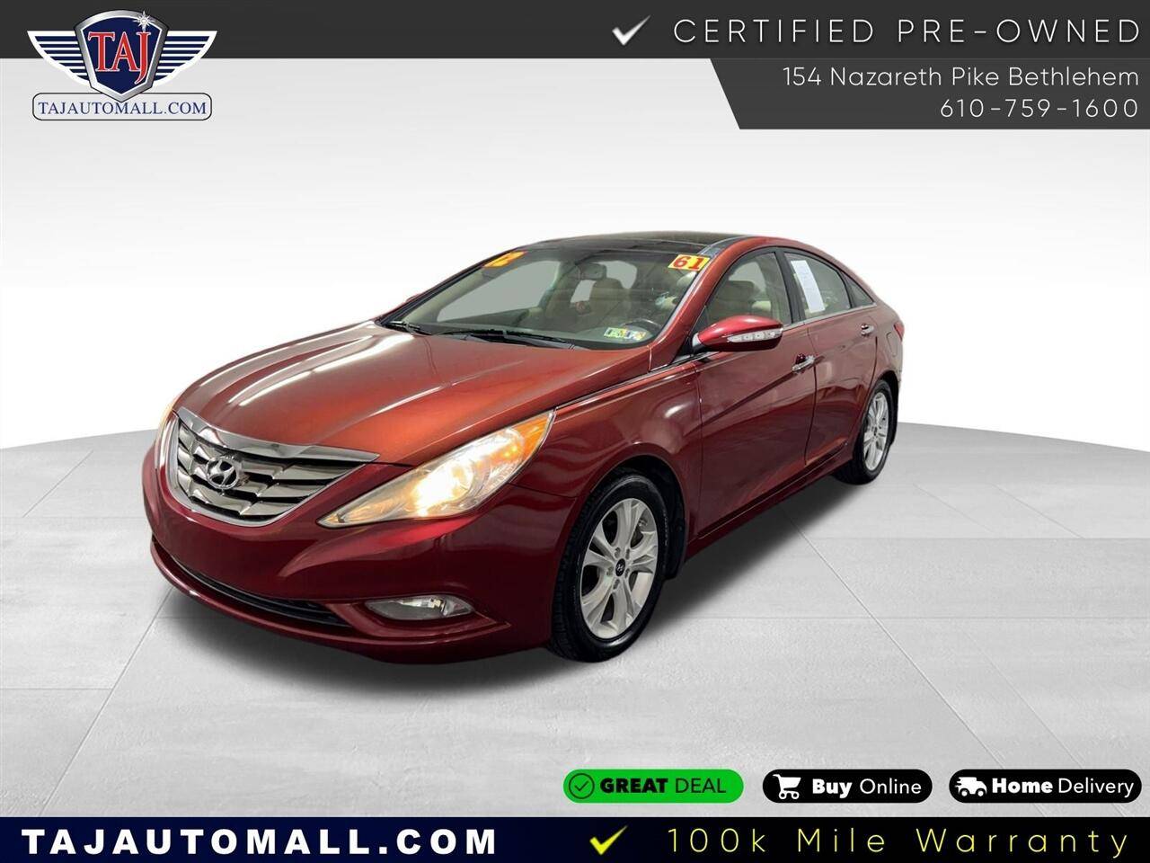 2012 Hyundai Sonata Limited — Sedan — 60,562 mi — Bethlehem, PA