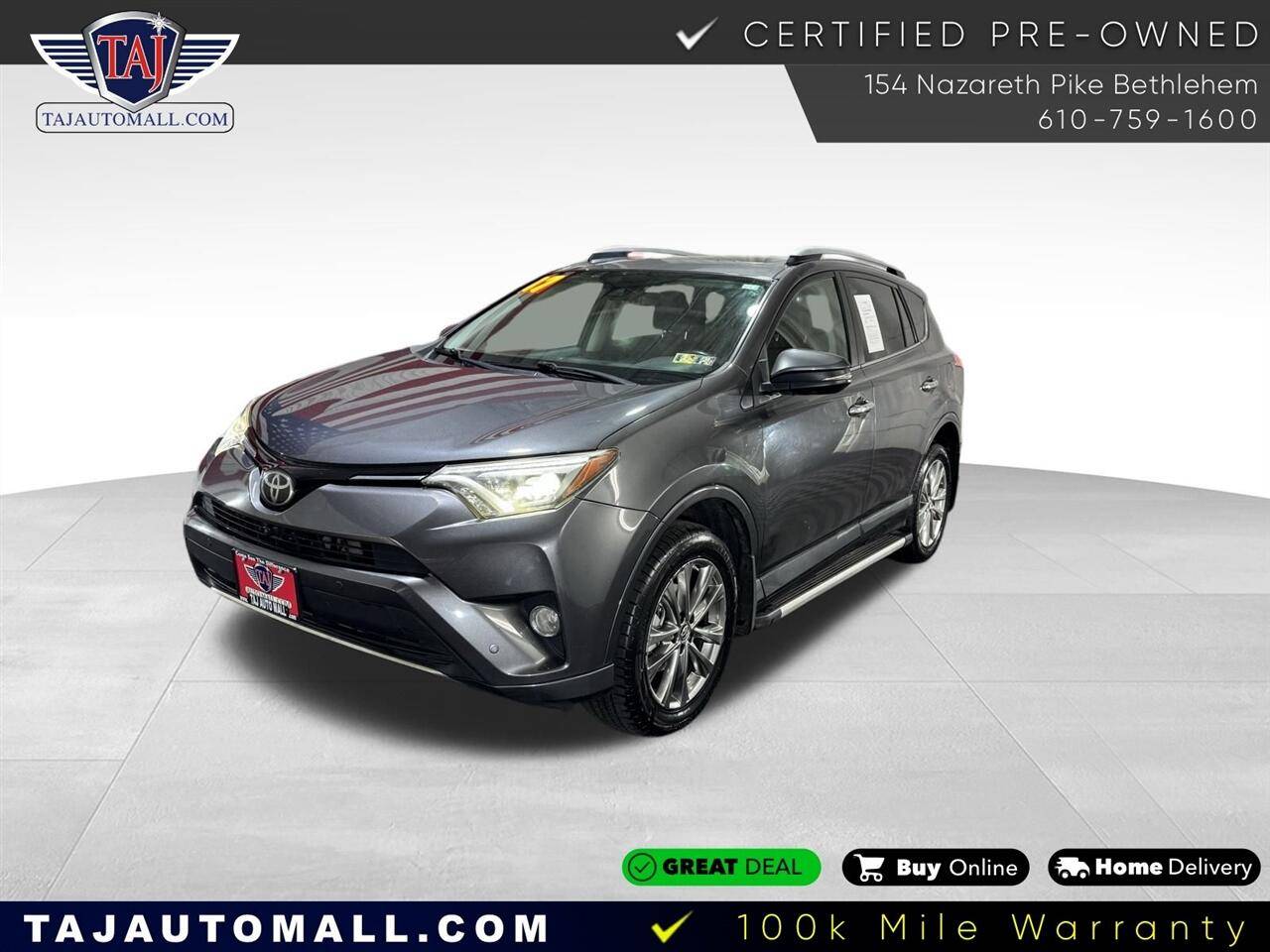2017 Toyota RAV4 Limited — SUV — 134,277 mi — Bethlehem, PA