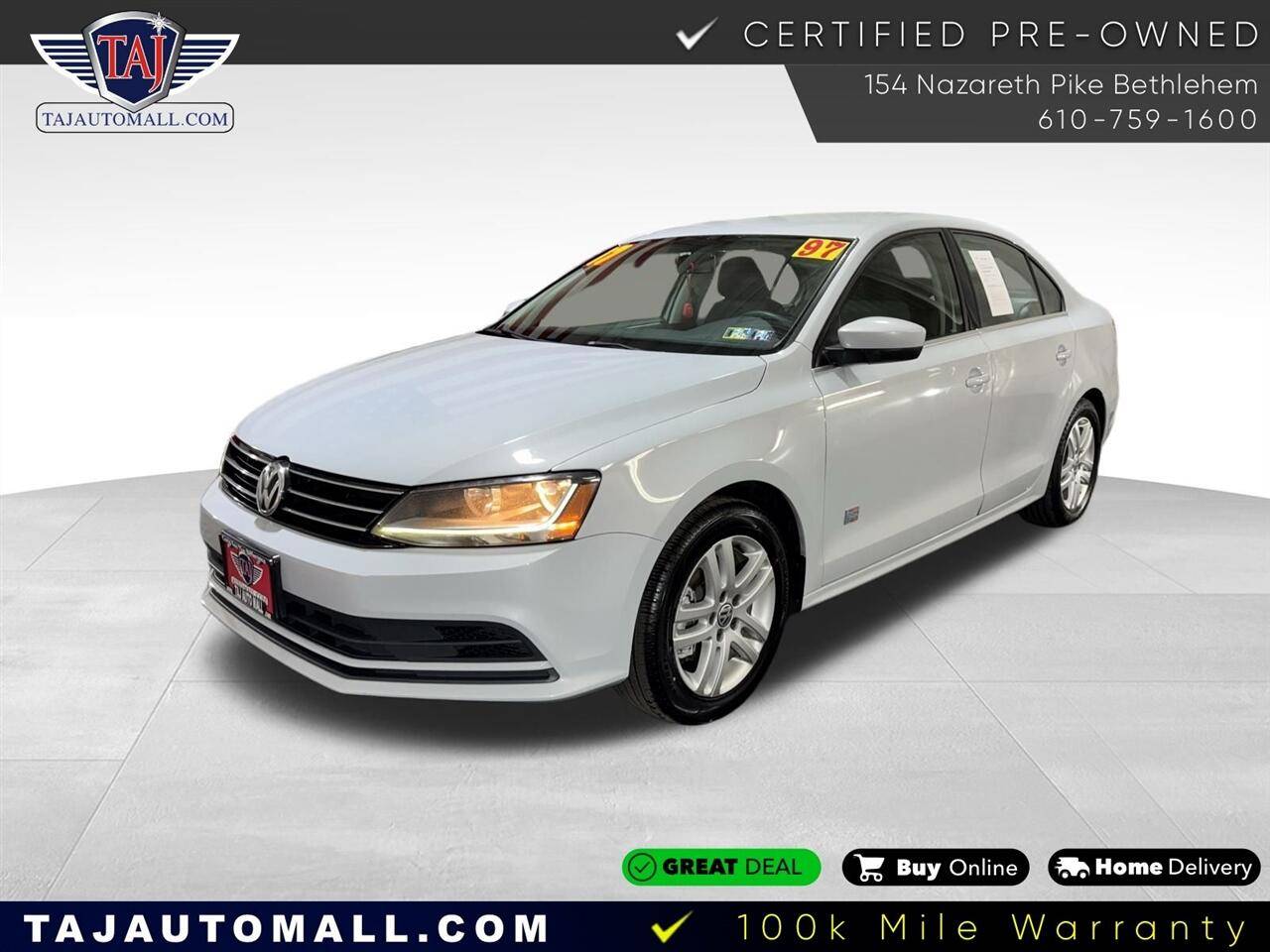 2017 Volkswagen Jetta 1.4T S — Sedan — 96,744 mi — Bethlehem, PA