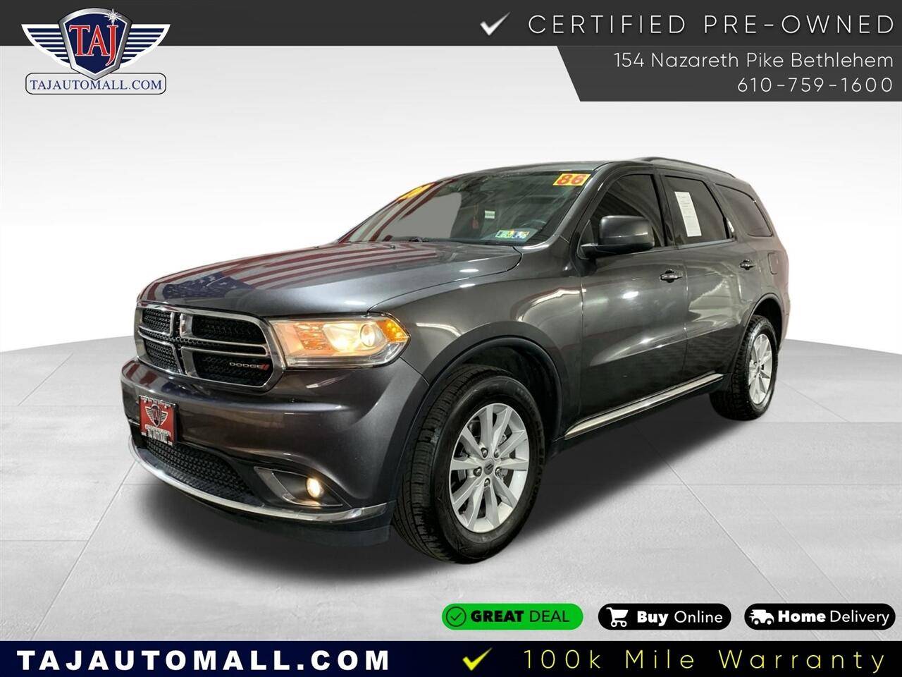 2020 Dodge Durango SXT Plus — SUV — 86,007 mi — Bethlehem, PA