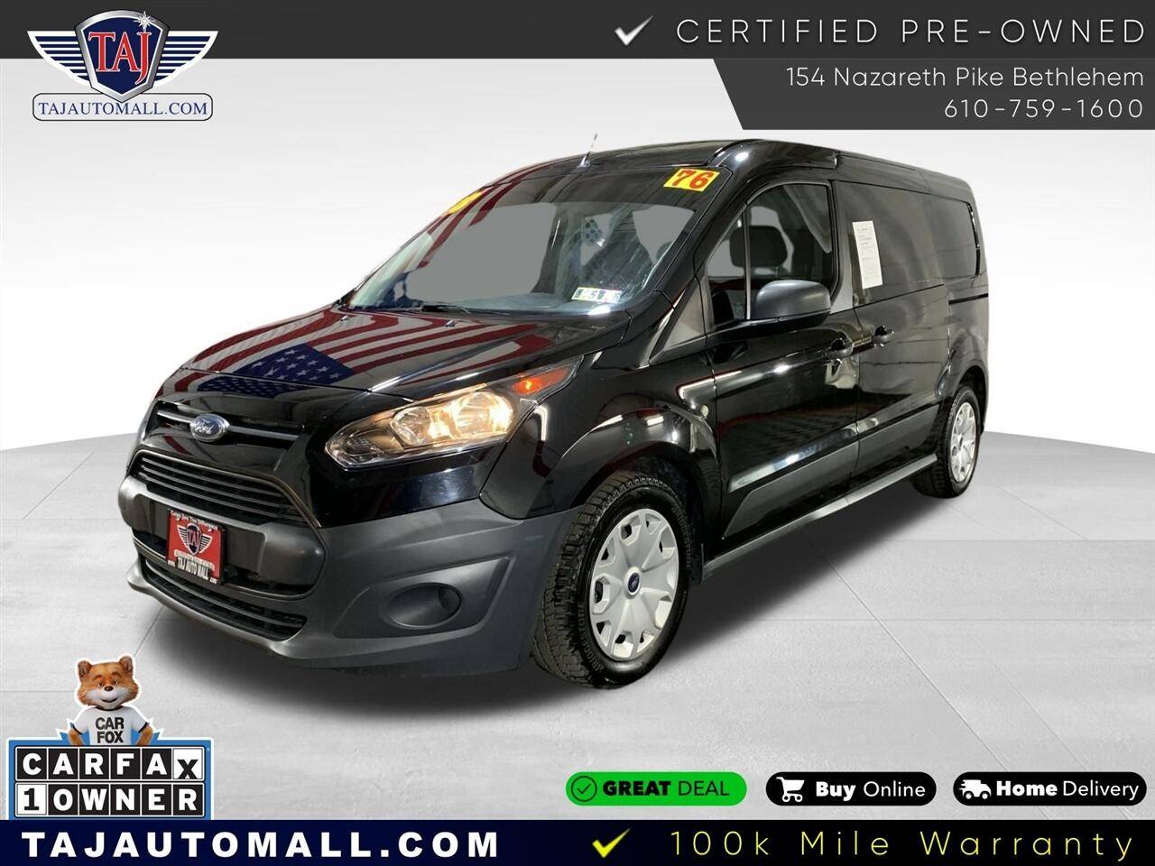 2018 Ford Transit Connect Van XL — Cargo Van — 76,333 mi — Bethlehem, PA