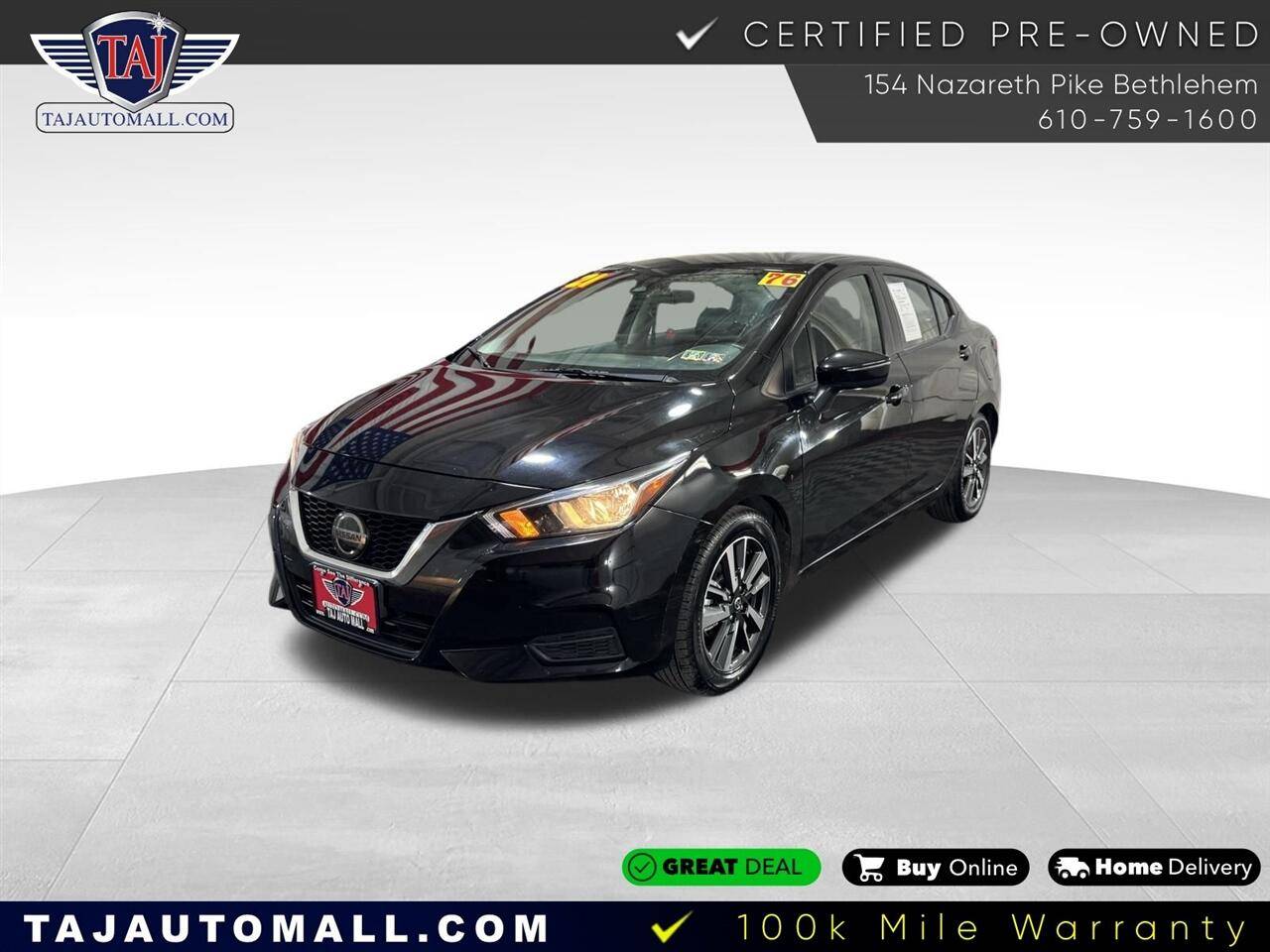 2021 Nissan Versa SV — Sedan — 75,541 mi — Bethlehem, PA