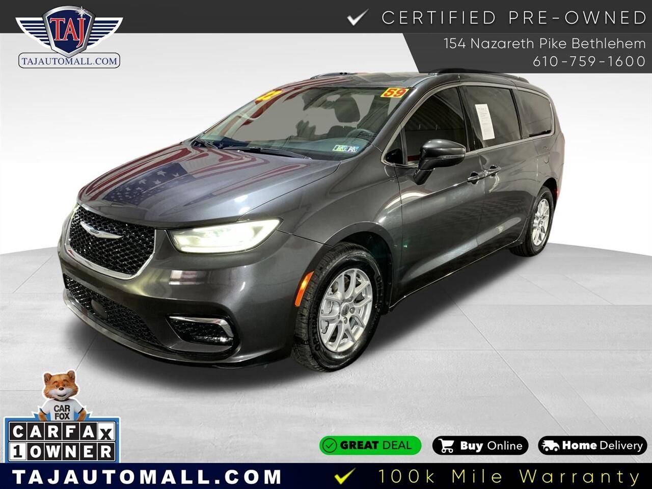 2022 Chrysler Pacifica Touring L — Minivan — 59,139 mi — Bethlehem, PA