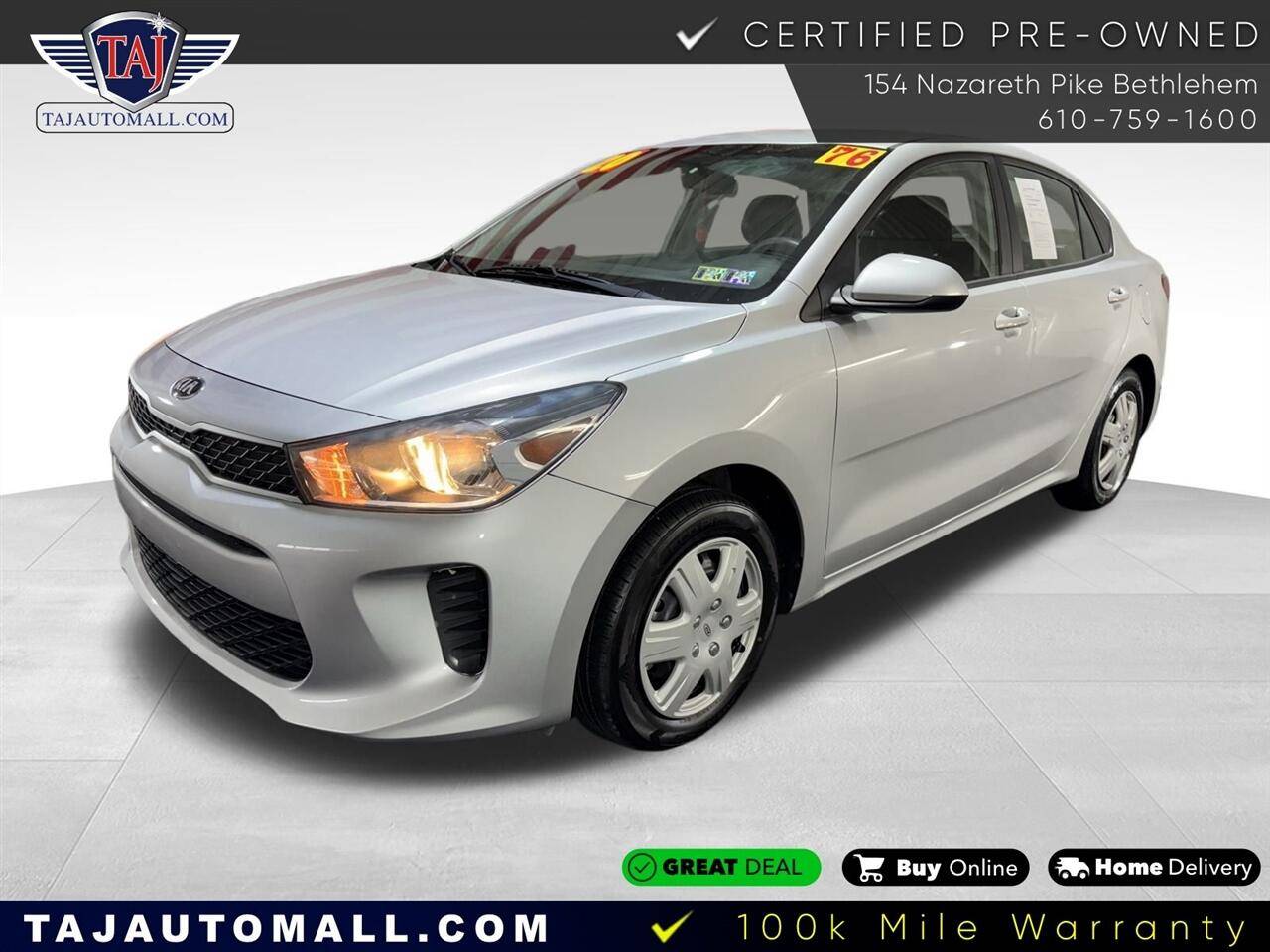 2020 Kia Rio S — Sedan — 76,130 mi — Bethlehem, PA
