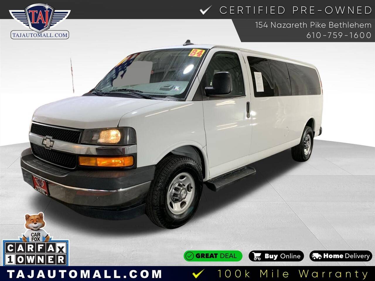 2020 Chevrolet Express Passenger LT — Passenger Van — 83,930 mi — Bethlehem, PA