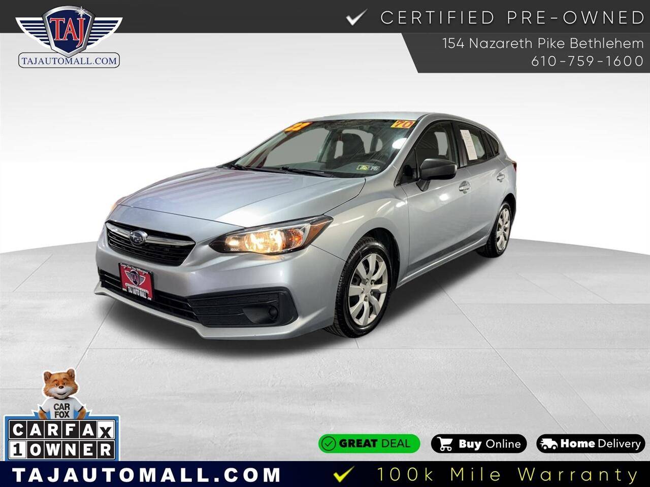 2022 Subaru Impreza 2.0i — Hatchback — 70,110 mi — Bethlehem, PA
