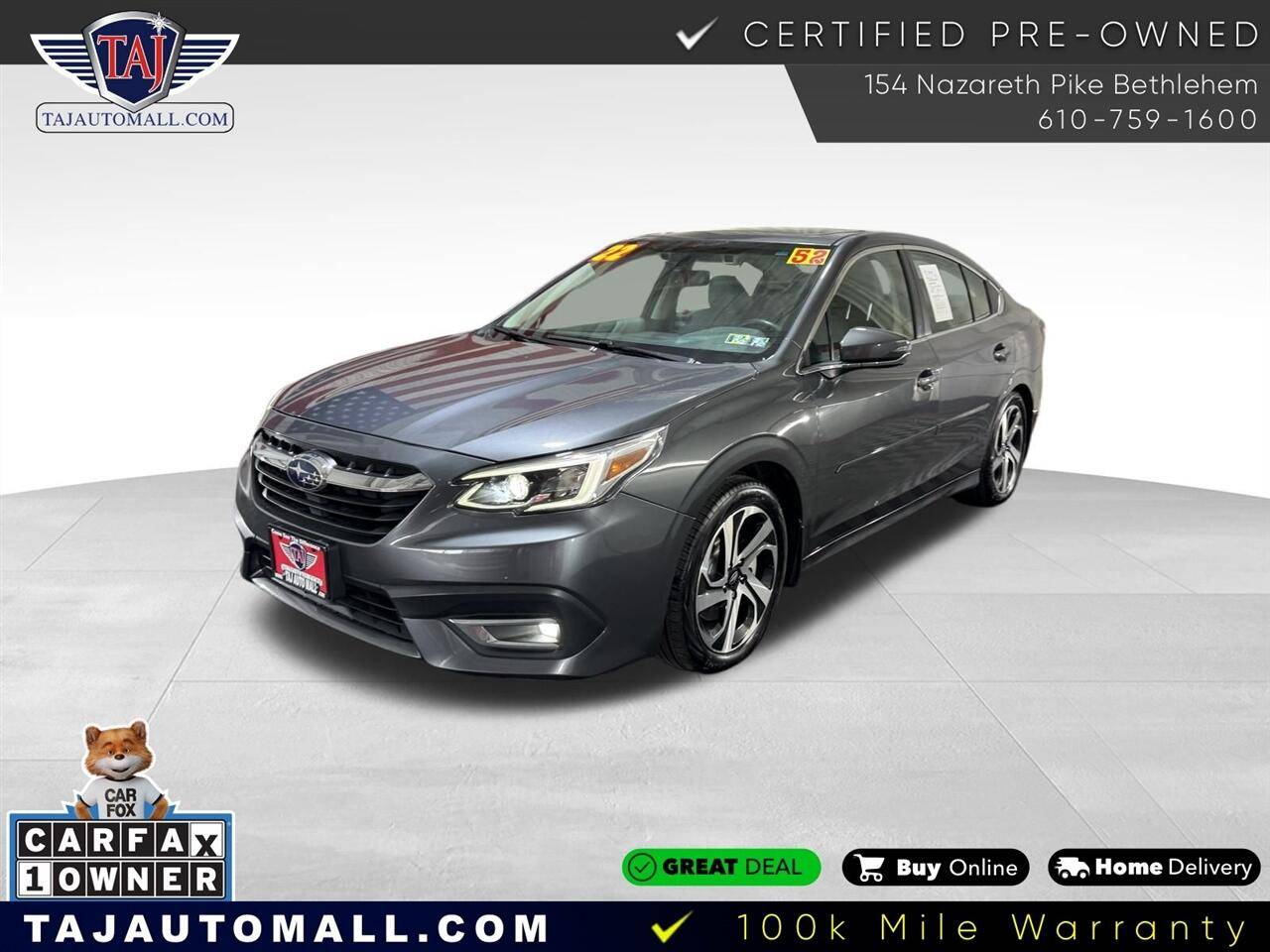 2022 Subaru Legacy Limited — Sedan — 51,891 mi — Bethlehem, PA