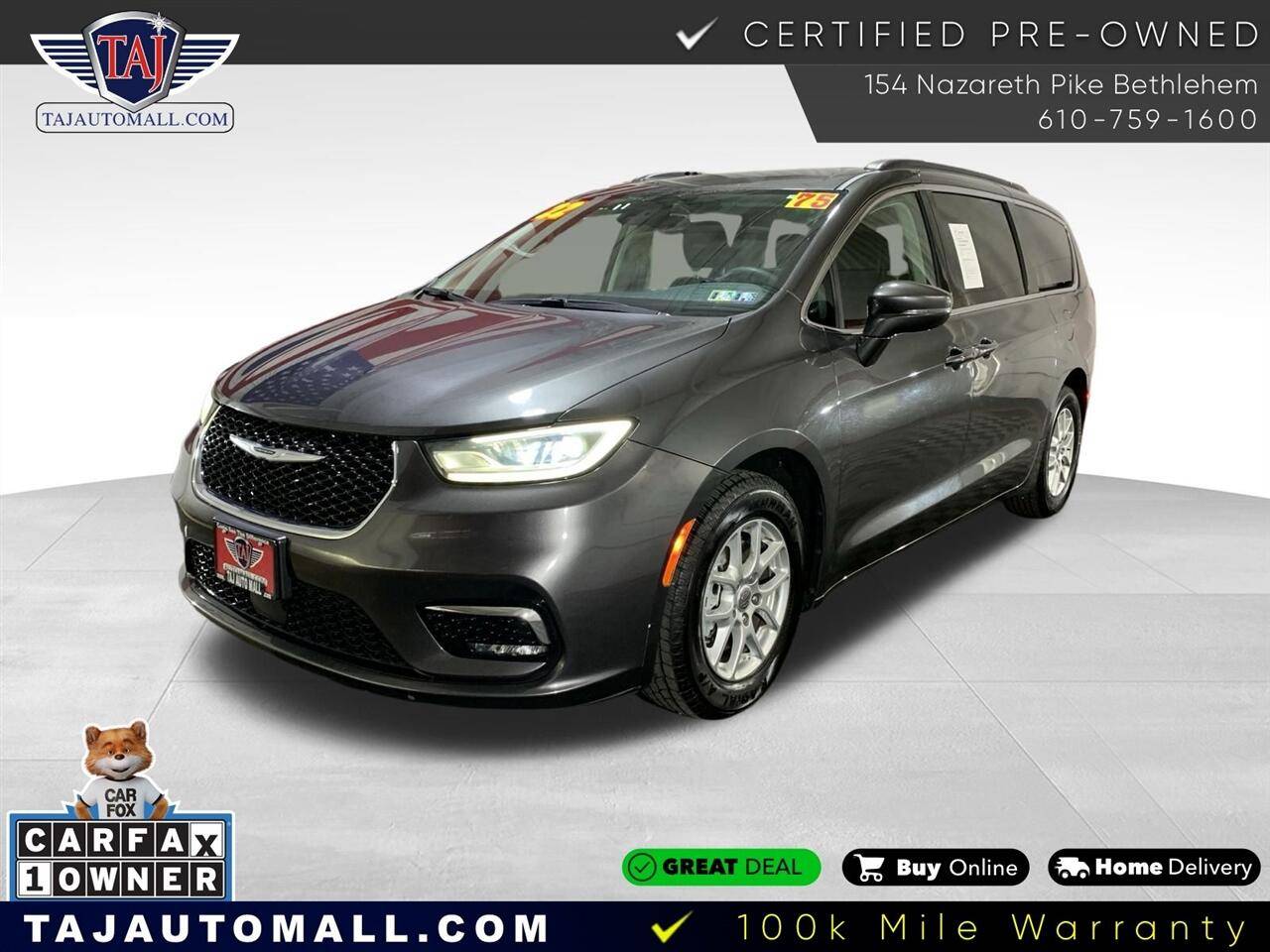 2022 Chrysler Pacifica Touring L — Minivan — 74,849 mi — Bethlehem, PA