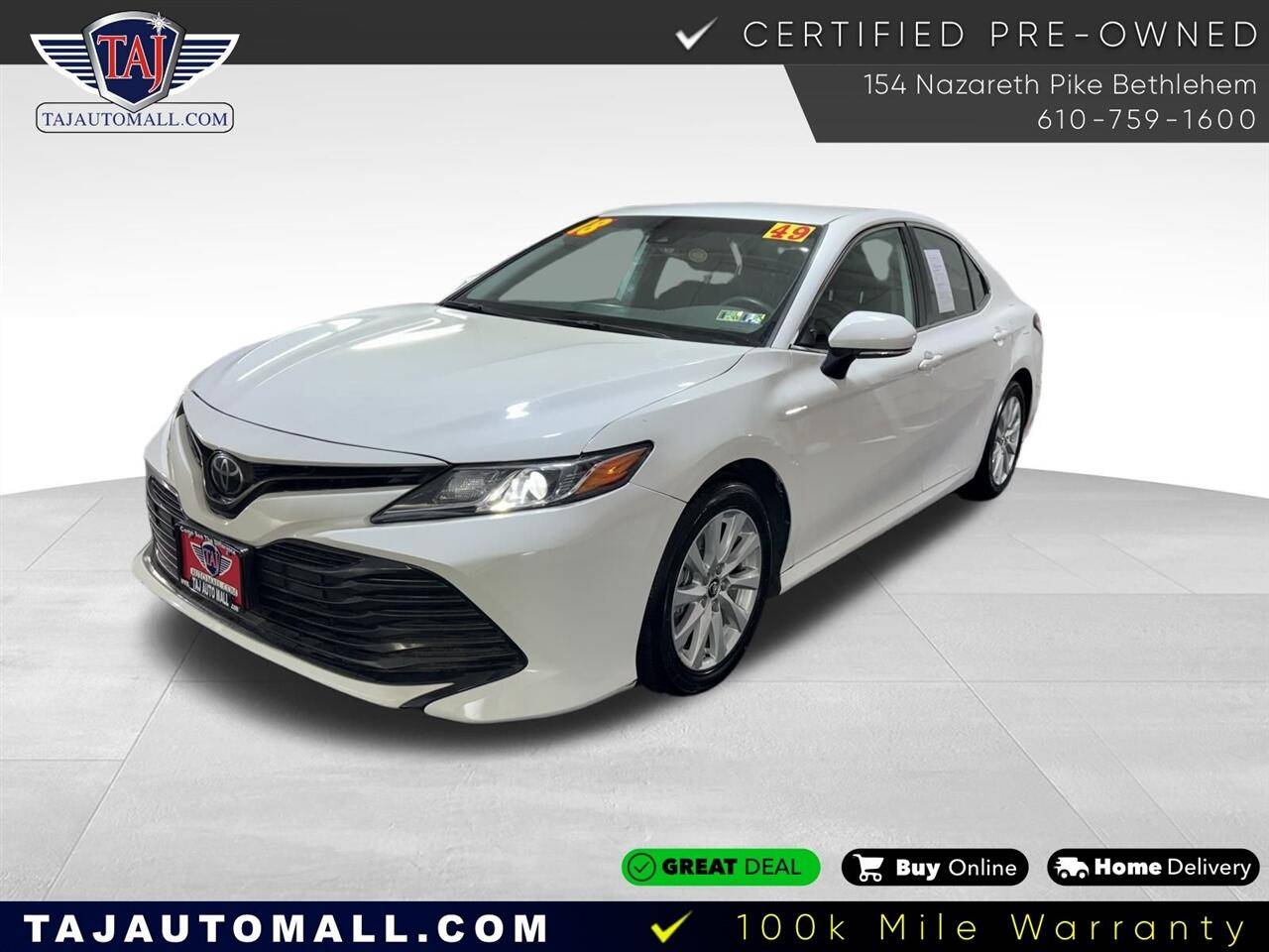2018 Toyota Camry LE — Sedan — 49,010 mi — Bethlehem, PA