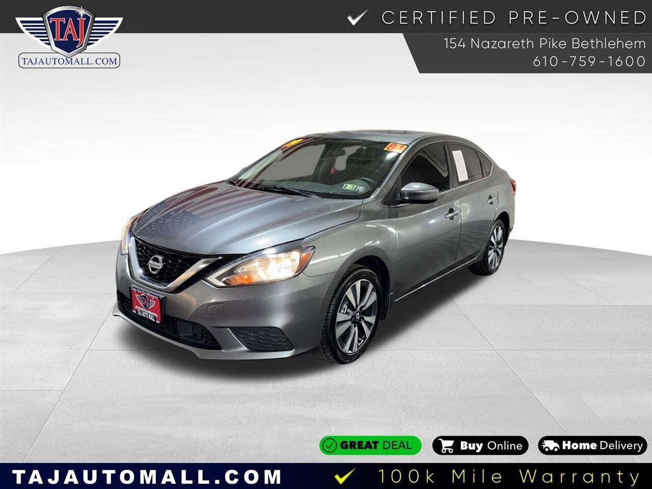 2019 Nissan Sentra SV — Sedan — 81,365 mi — Bethlehem, PA