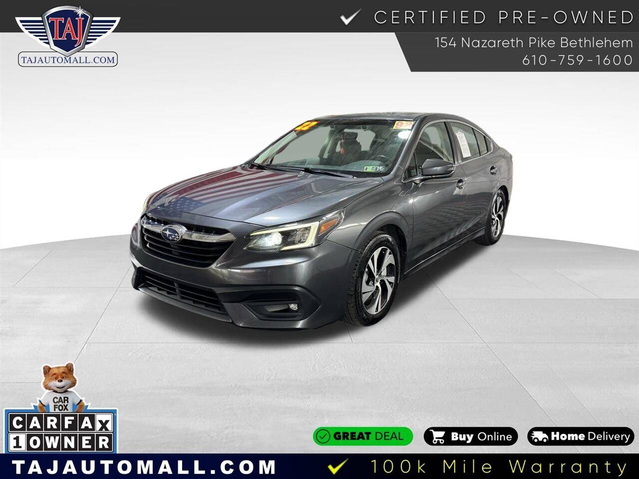 2022 Subaru Legacy Premium — Sedan — 91,638 mi — Bethlehem, PA