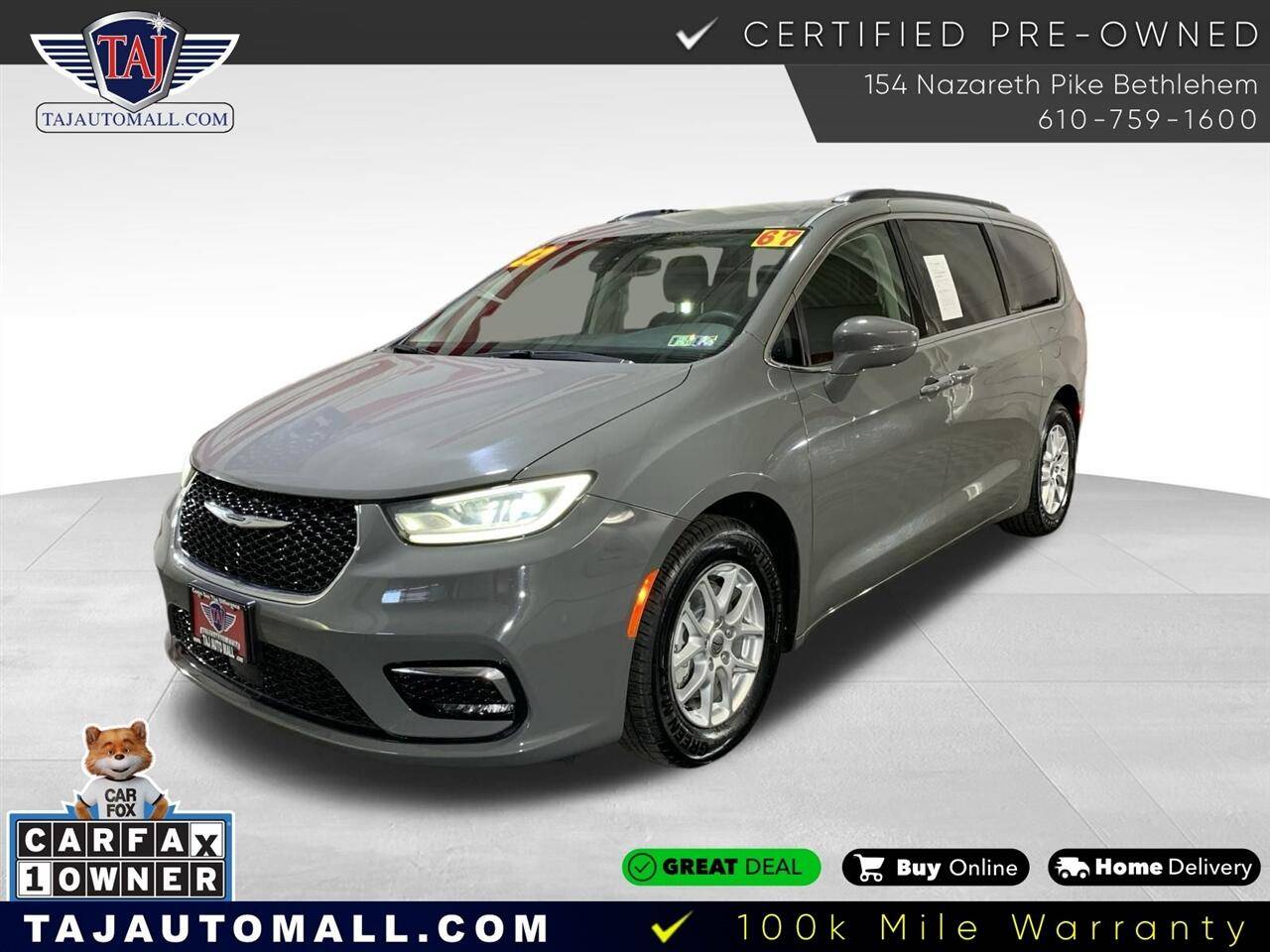 2022 Chrysler Pacifica Touring L — Minivan — 66,966 mi — Bethlehem, PA