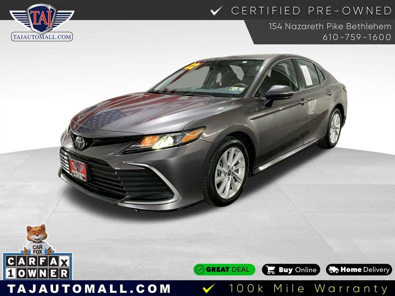 2022 Toyota Camry LE — Sedan — 120,685 mi — Bethlehem, PA