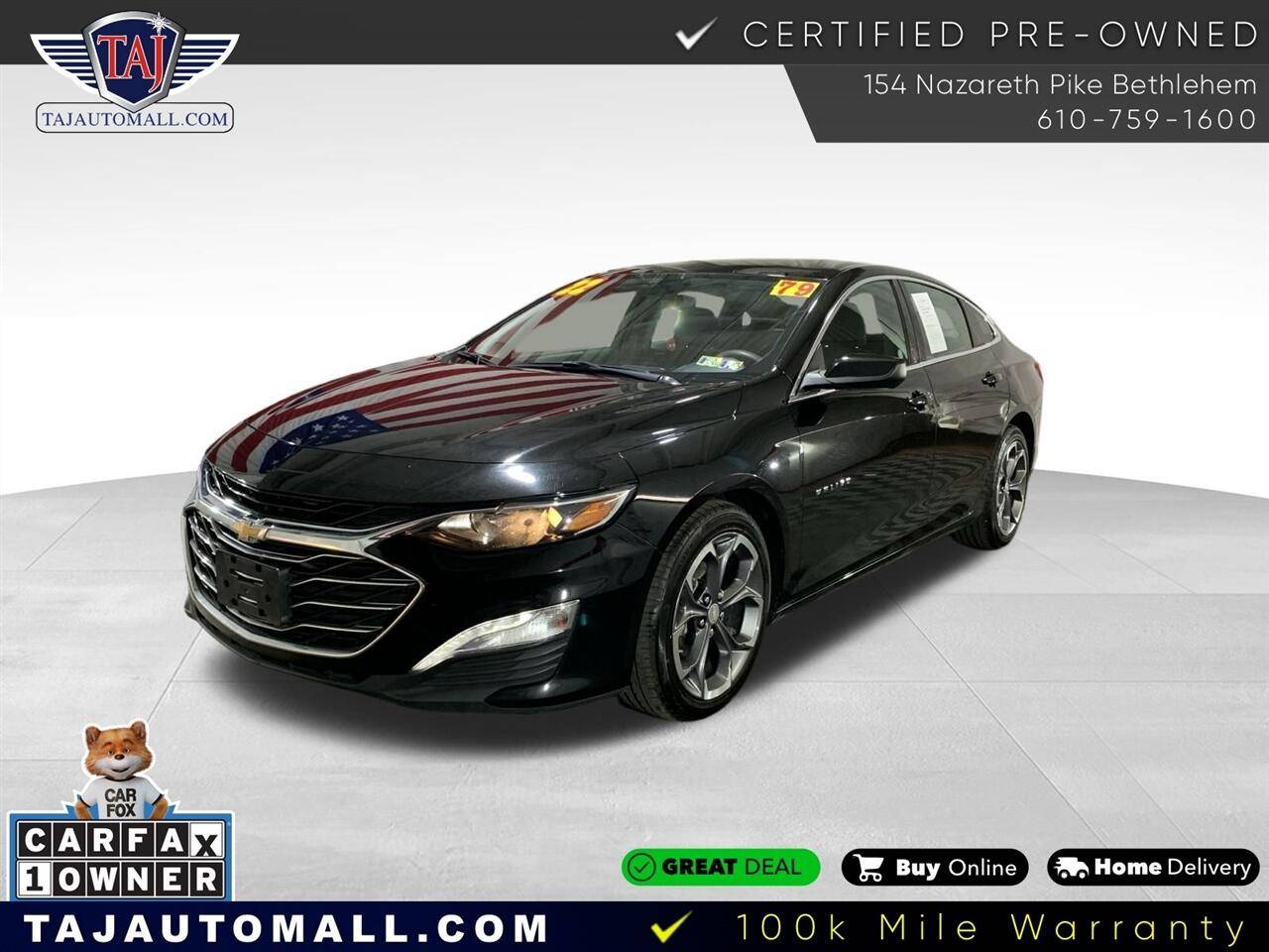 2022 Chevrolet Malibu LT — Sedan — 79,334 mi — Bethlehem, PA