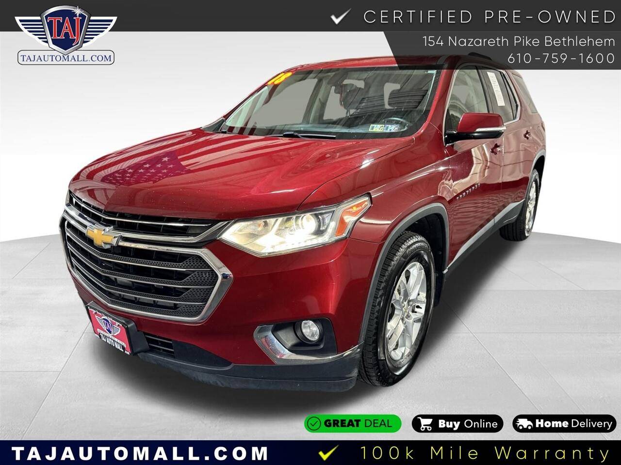 2018 Chevrolet Traverse LT Cloth — SUV — 127,204 mi — Bethlehem, PA