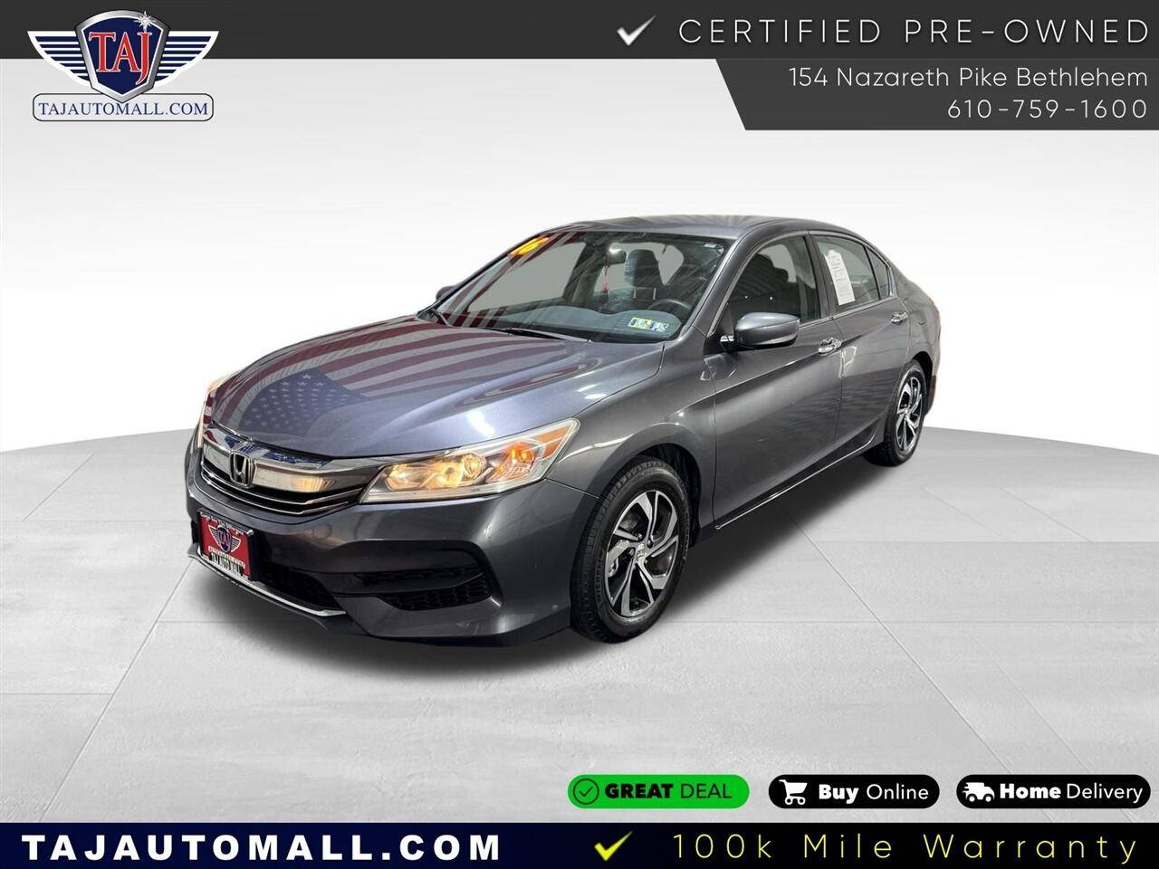 2016 Honda Accord LX — Sedan — 100,416 mi — Bethlehem, PA
