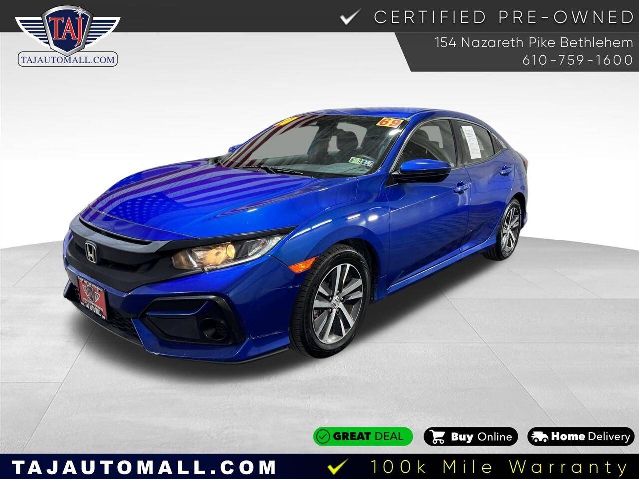 2020 Honda Civic LX — Hatchback — 69,286 mi — Bethlehem, PA