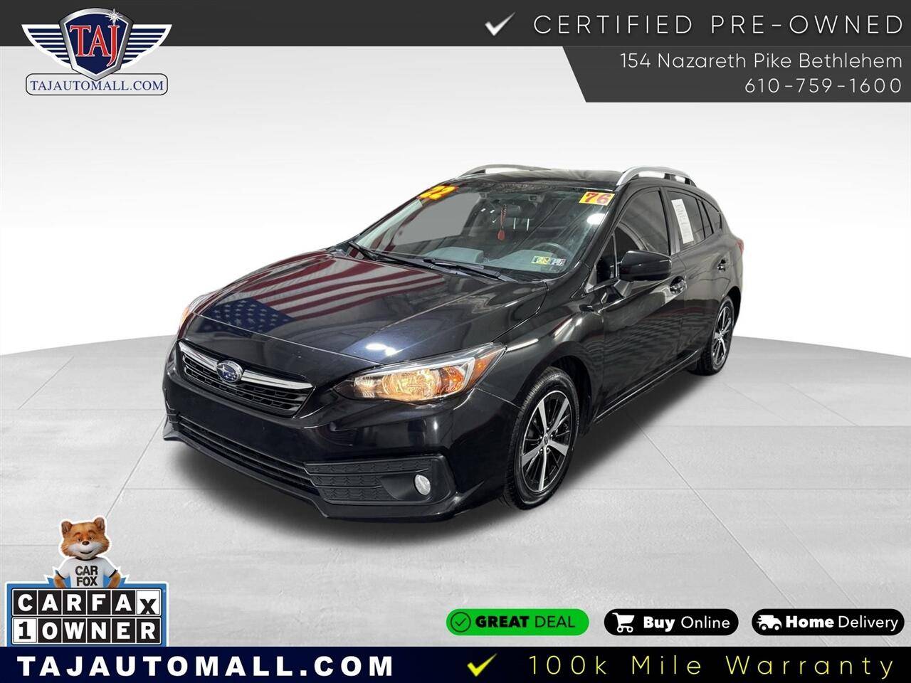 2022 Subaru Impreza Premium — Hatchback — 76,478 mi — Bethlehem, PA