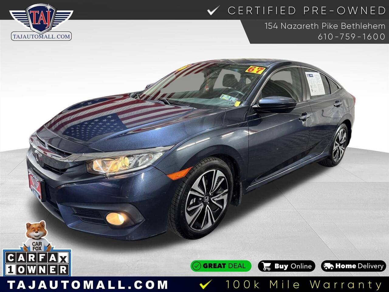 2016 Honda Civic EX-L — Sedan — 67,310 mi — Bethlehem, PA