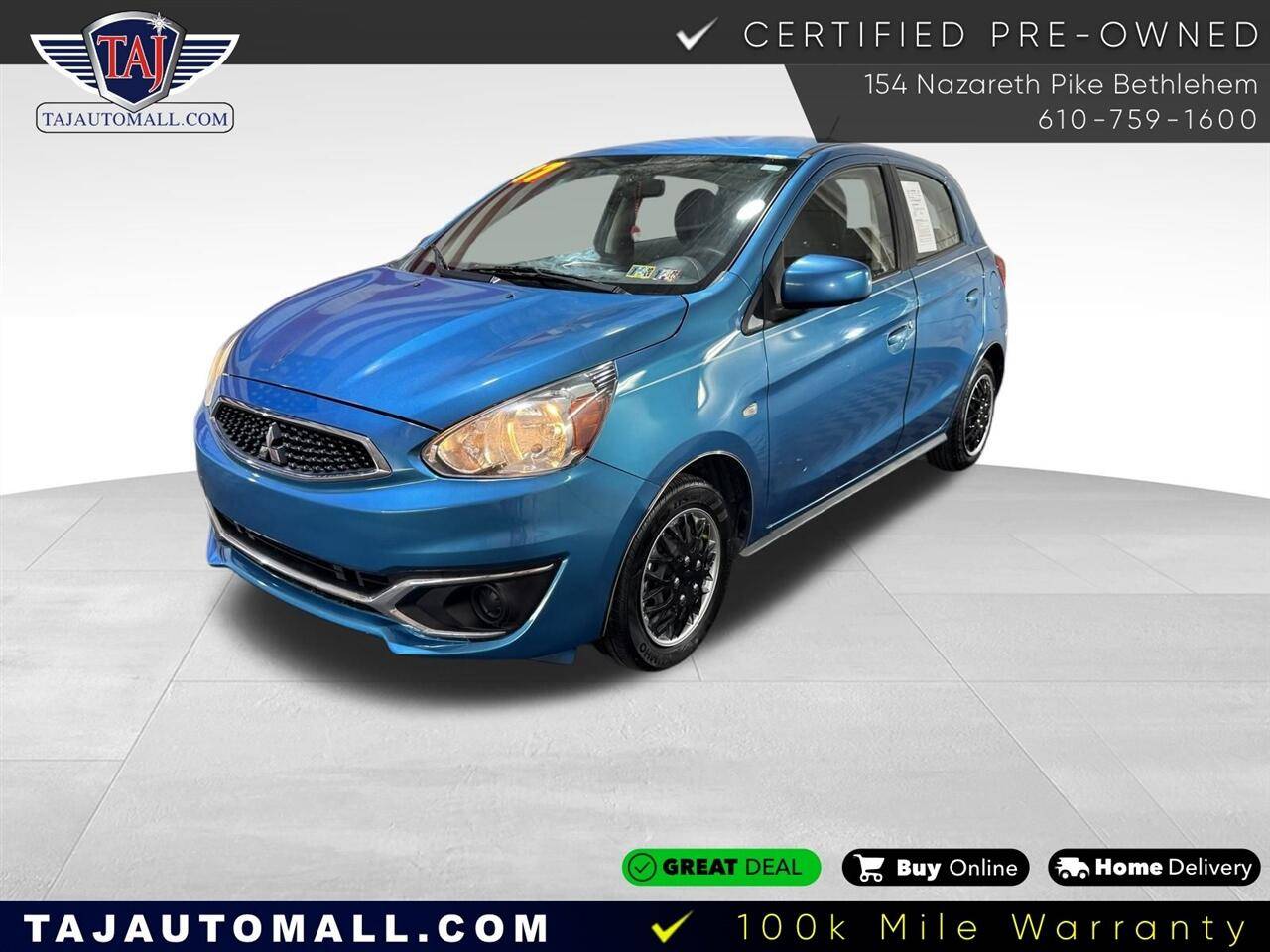 2018 Mitsubishi Mirage ES — Hatchback — 102,375 mi — Bethlehem, PA