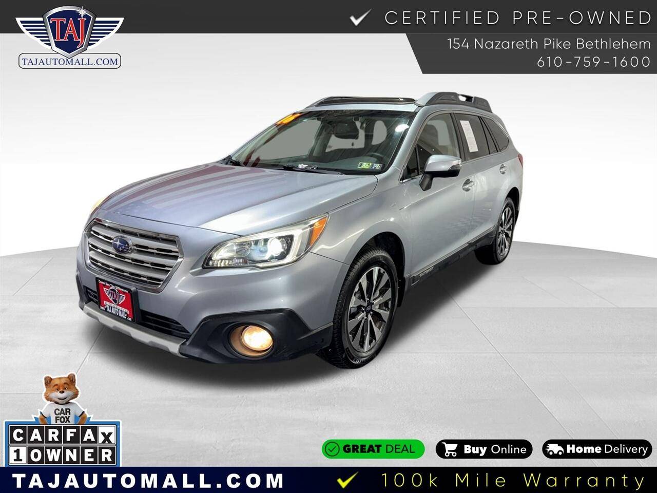 2016 Subaru Outback 3.6R Limited — SUV — 114,984 mi — Bethlehem, PA