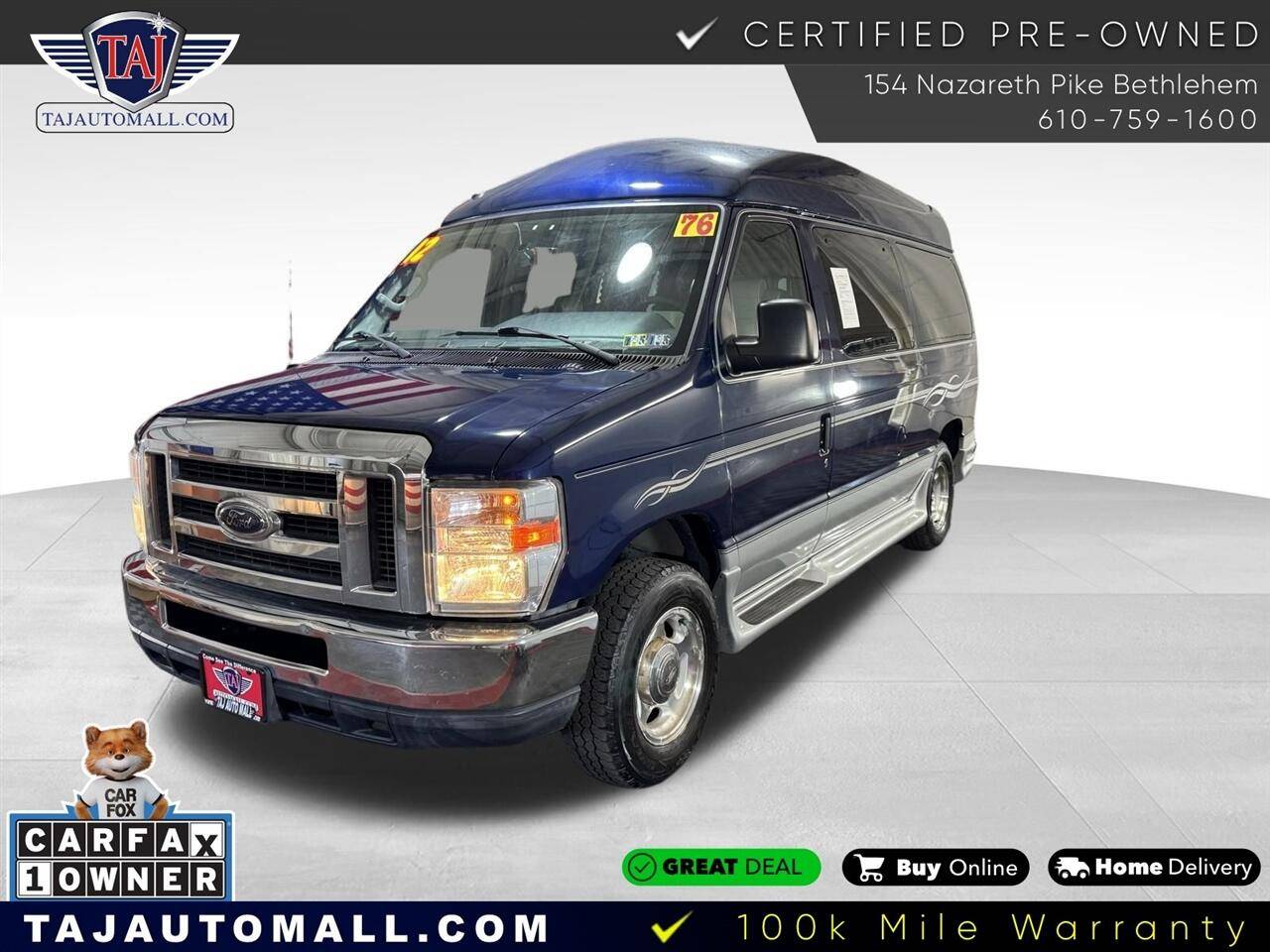 2012 Ford Econoline Cargo Van E-150 — Cargo Van — 75,982 mi — Bethlehem, PA