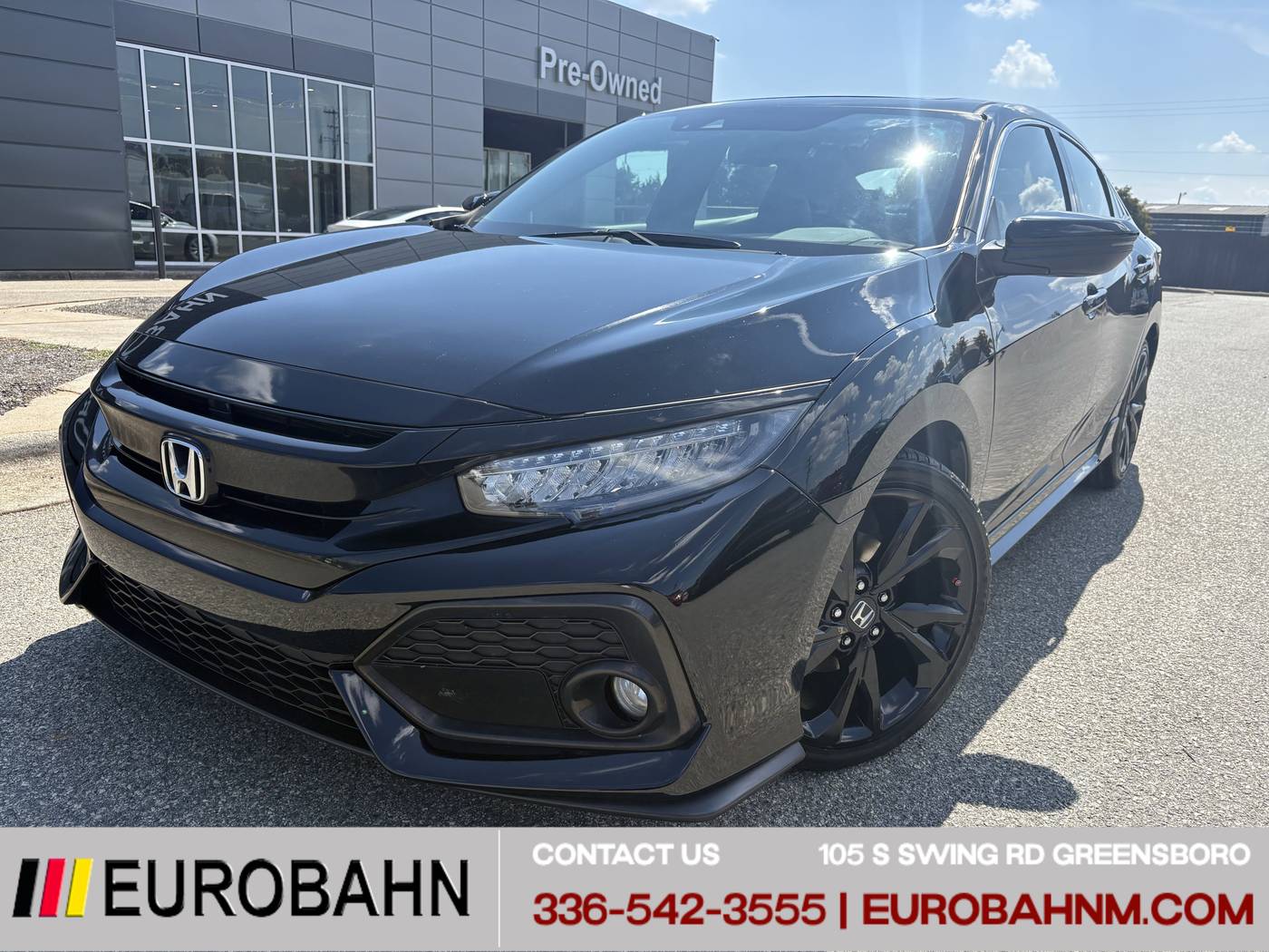 2017 Honda Civic Sport Touring — Hatchback — 104,761 mi — Greensboro, NC