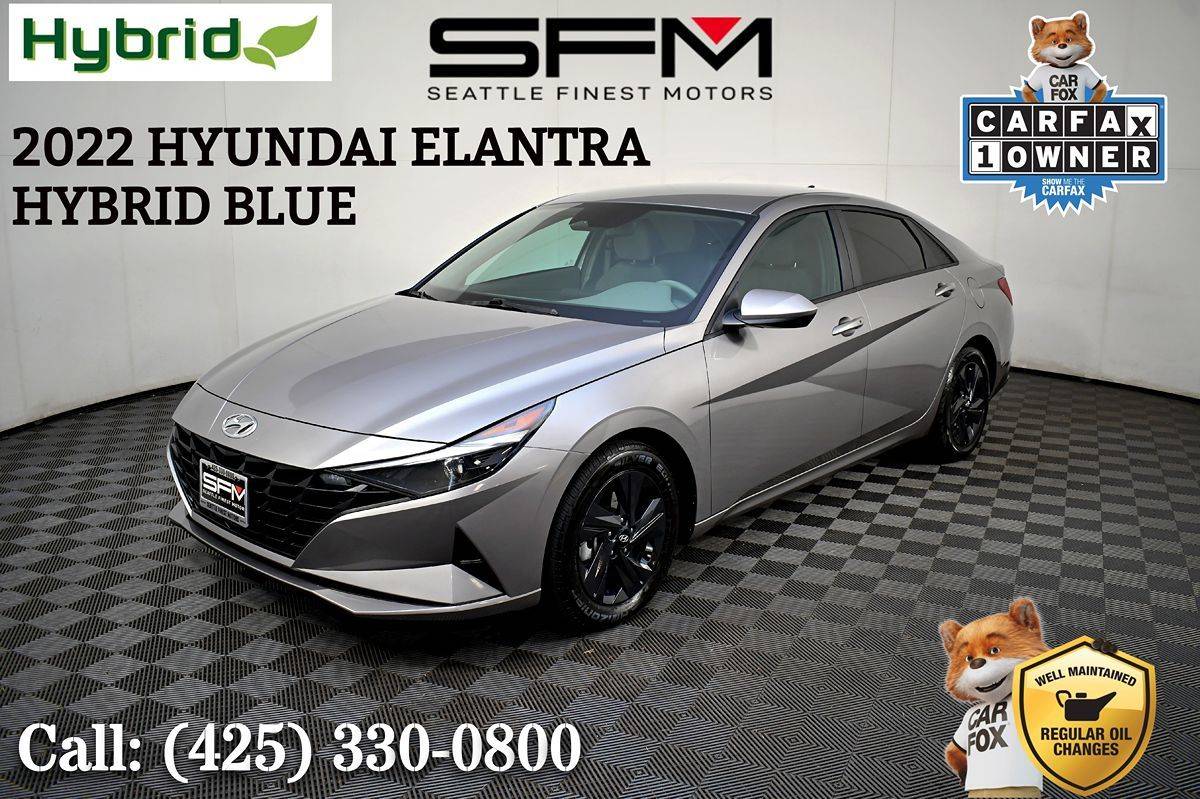 2022 Hyundai Elantra Hybrid Blue — Sedan — 65,081 mi — Lynnwood, WA