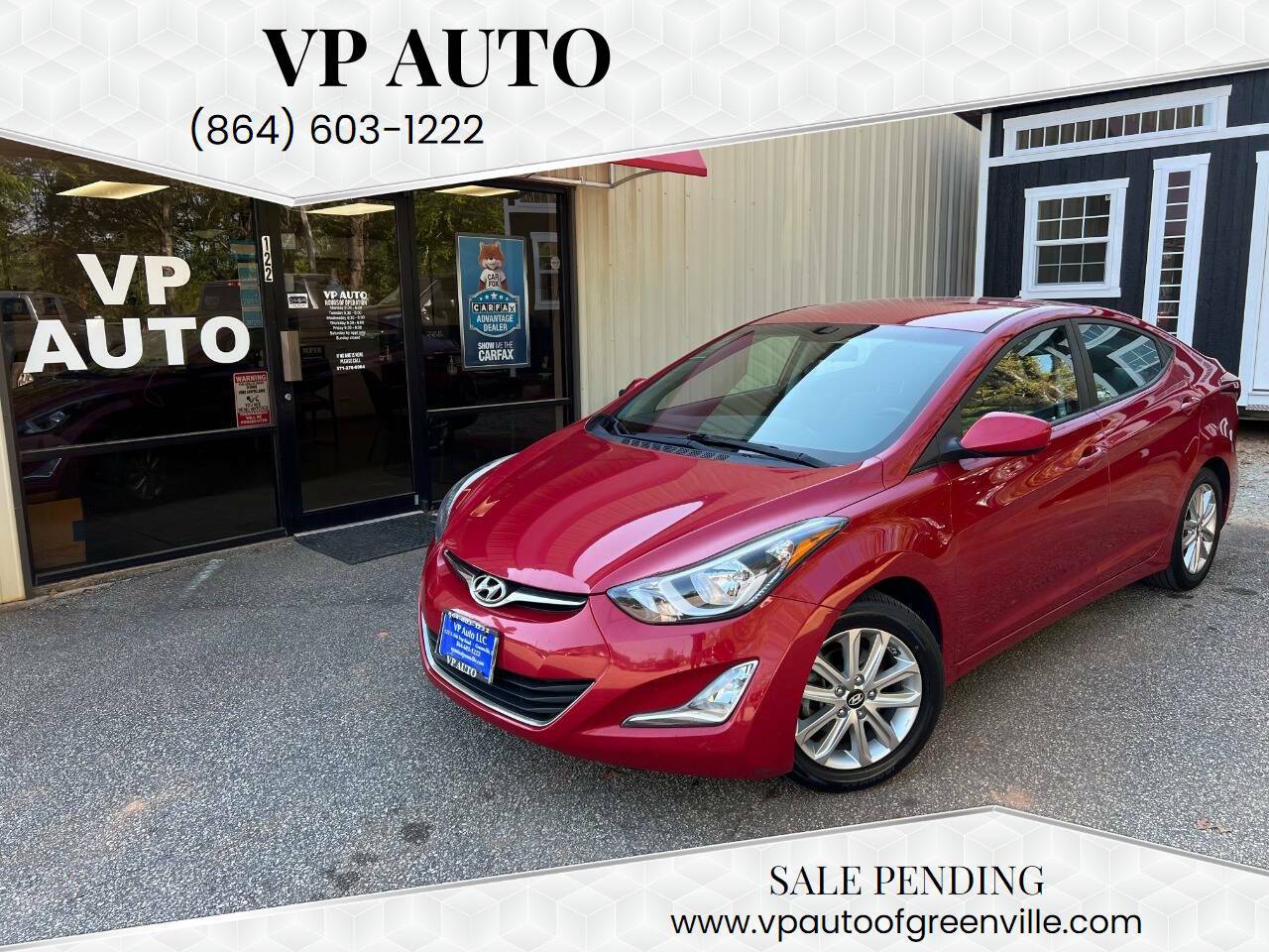 2014 Hyundai Elantra SE — Sedan — 107,339 mi — Greenville, SC