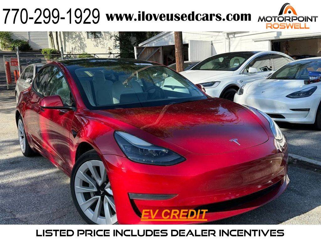 2022 Tesla Model 3 Standard Range Plus — Sedan — 46,599 mi — Roswell, GA