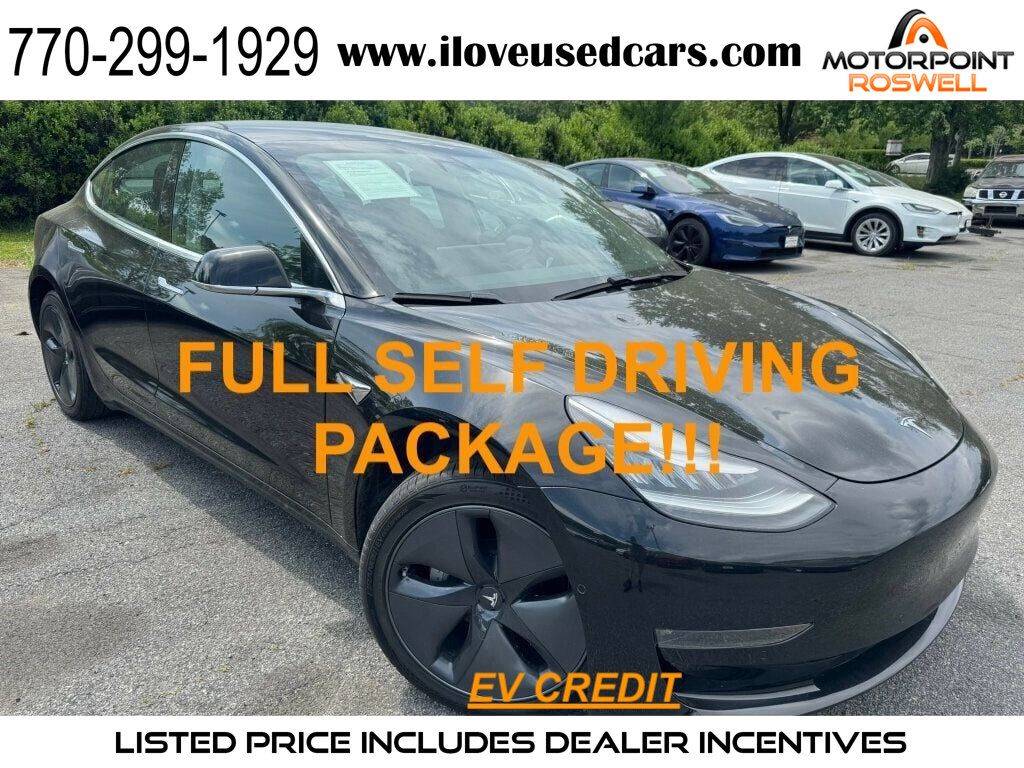 2018 Tesla Model 3 Long Range — Sedan — 77,109 mi — Roswell, GA