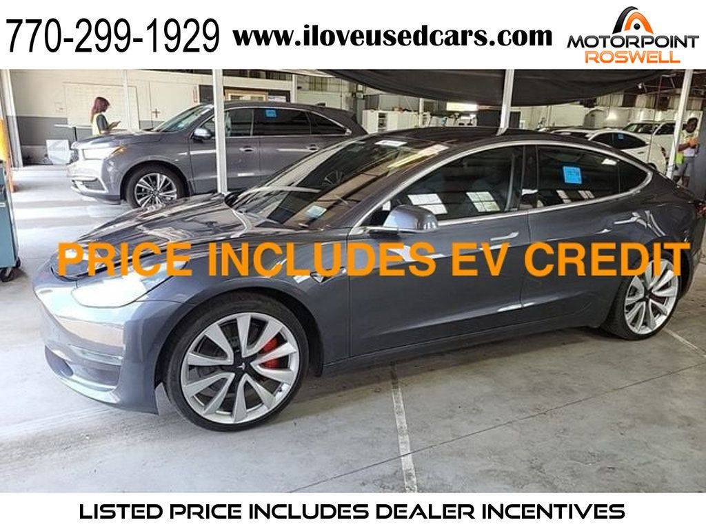 2019 Tesla Model 3 Performance — Sedan — 42,549 mi — Roswell, GA