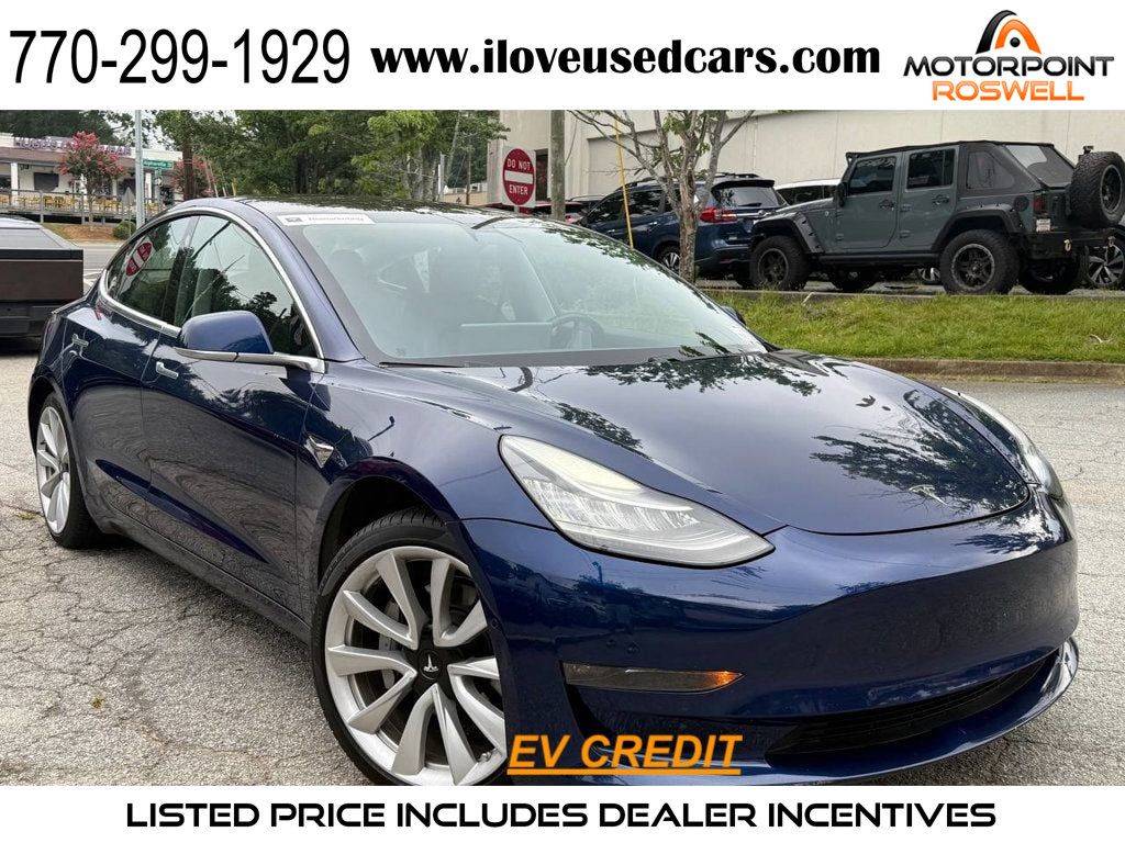 2018 Tesla Model 3 Long Range — Sedan — 75,359 mi — Roswell, GA