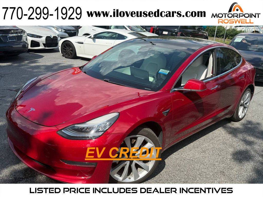 2019 Tesla Model 3 Long Range — Sedan — 87,669 mi — Roswell, GA