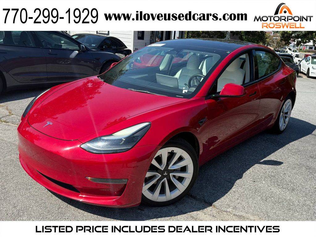 2022 Tesla Model 3 Long Range — Sedan — 39,529 mi — Roswell, GA