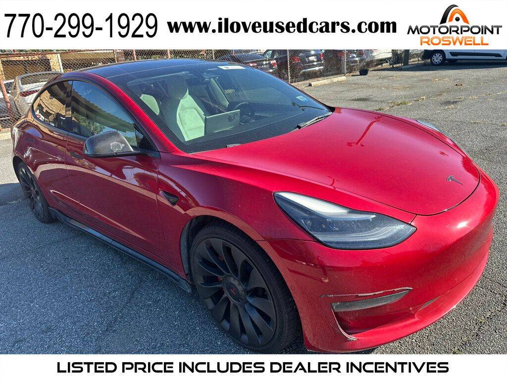 2022 Tesla Model 3 Performance — Sedan — 77,429 mi — Roswell, GA