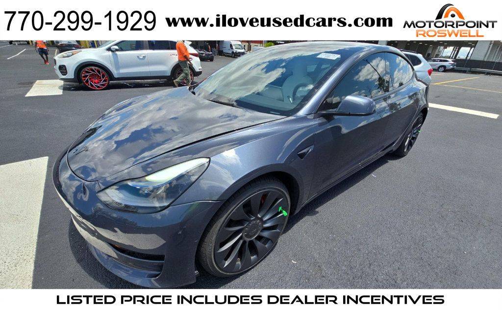2022 Tesla Model 3 Performance — Sedan — 71,699 mi — Roswell, GA