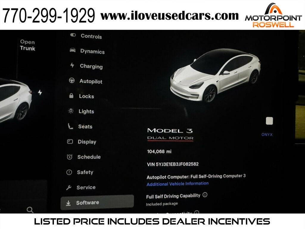 2018 Tesla Model 3 Performance — Sedan — 104,069 mi — Roswell, GA