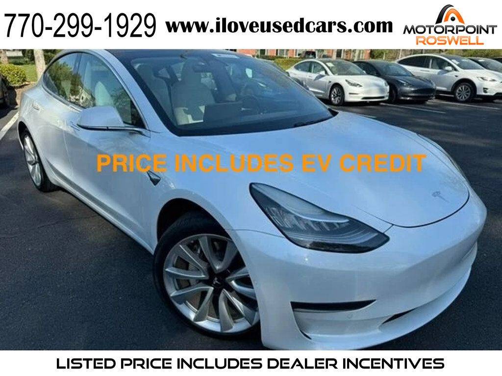 2018 Tesla Model 3 Long Range — Sedan — 90,649 mi — Roswell, GA