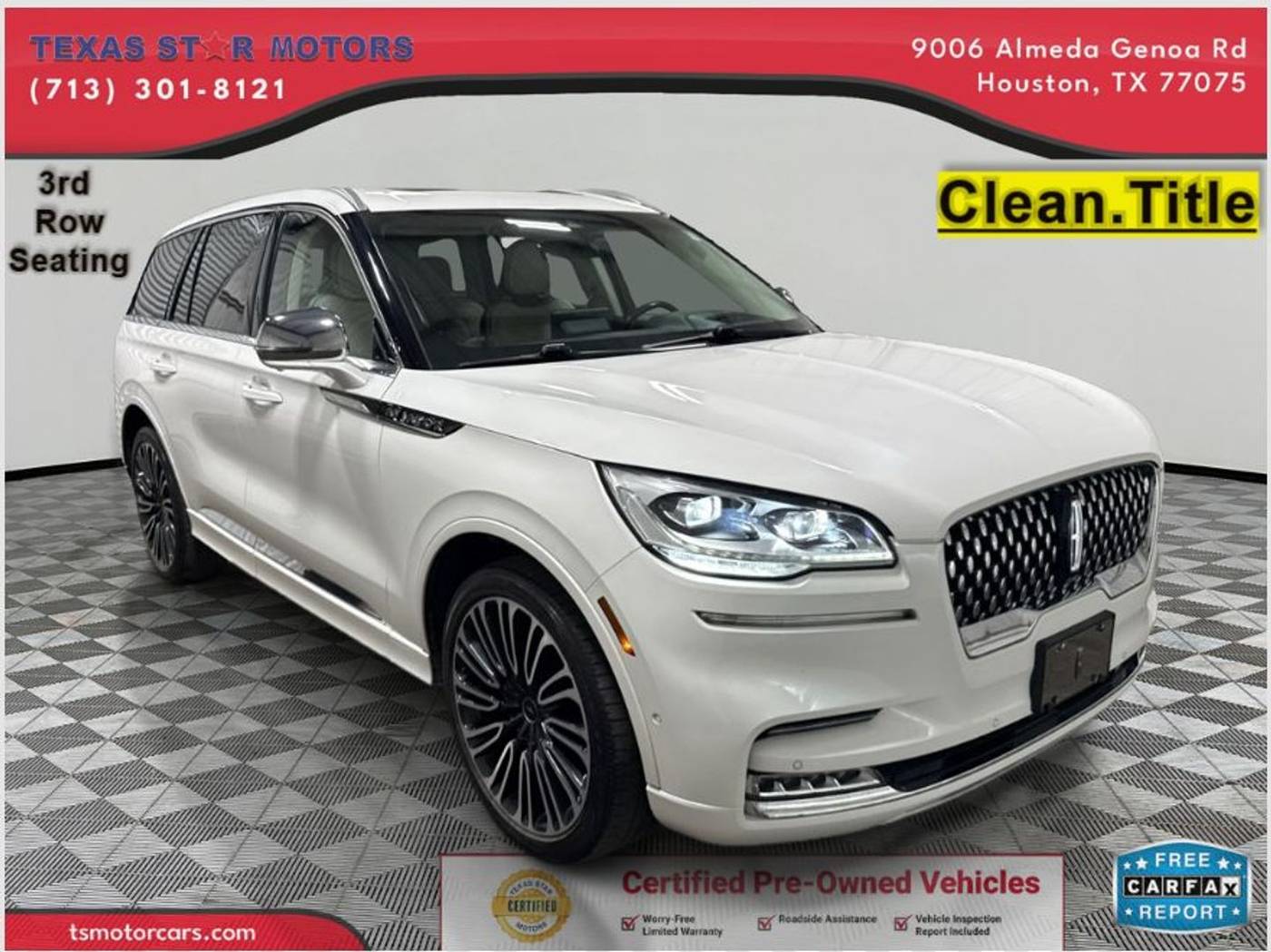2020 Lincoln Aviator Black Label — SUV — 77,518 mi — Houston, TX