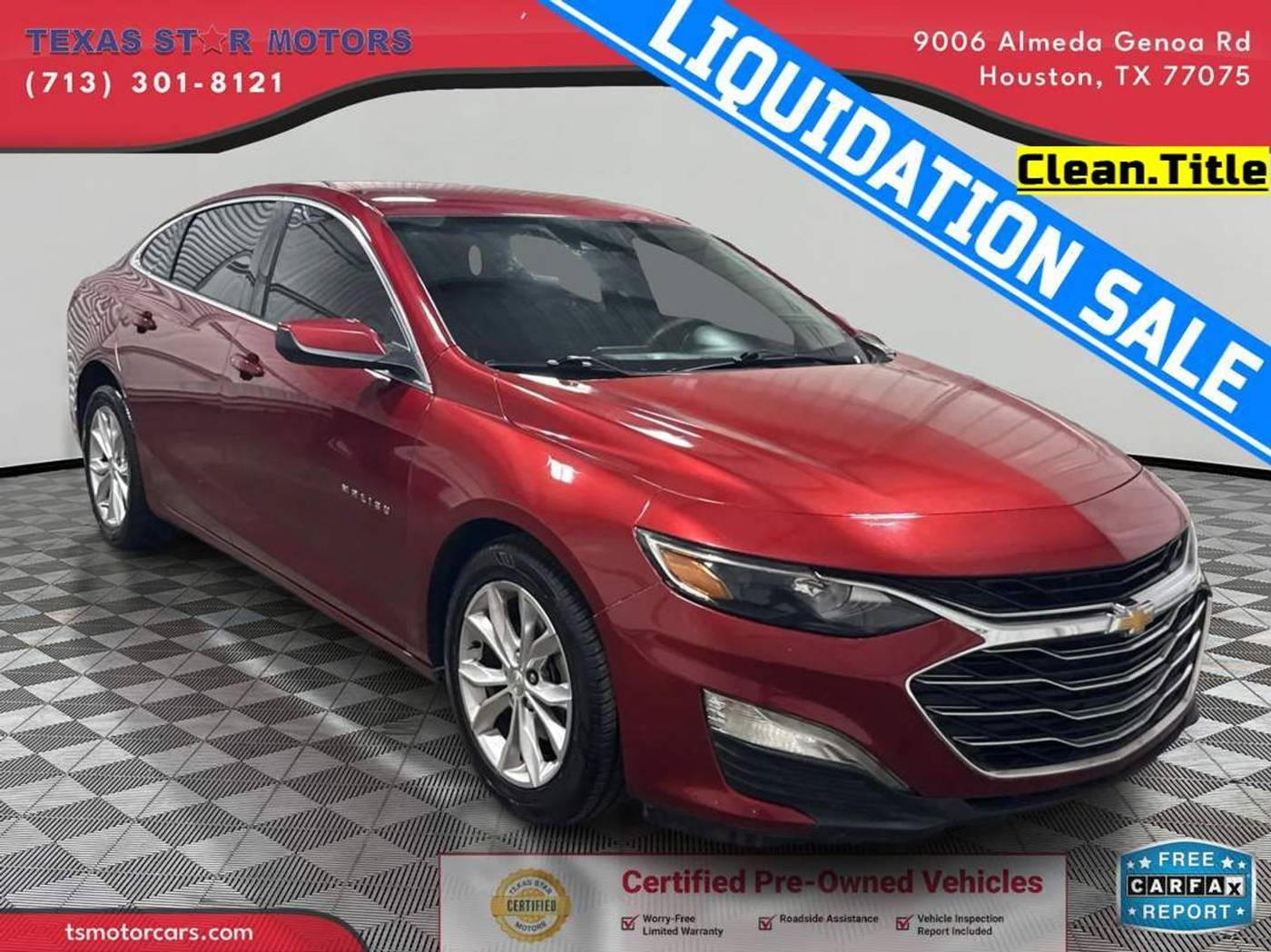 2019 Chevrolet Malibu LT — Sedan — 97,565 mi — Houston, TX