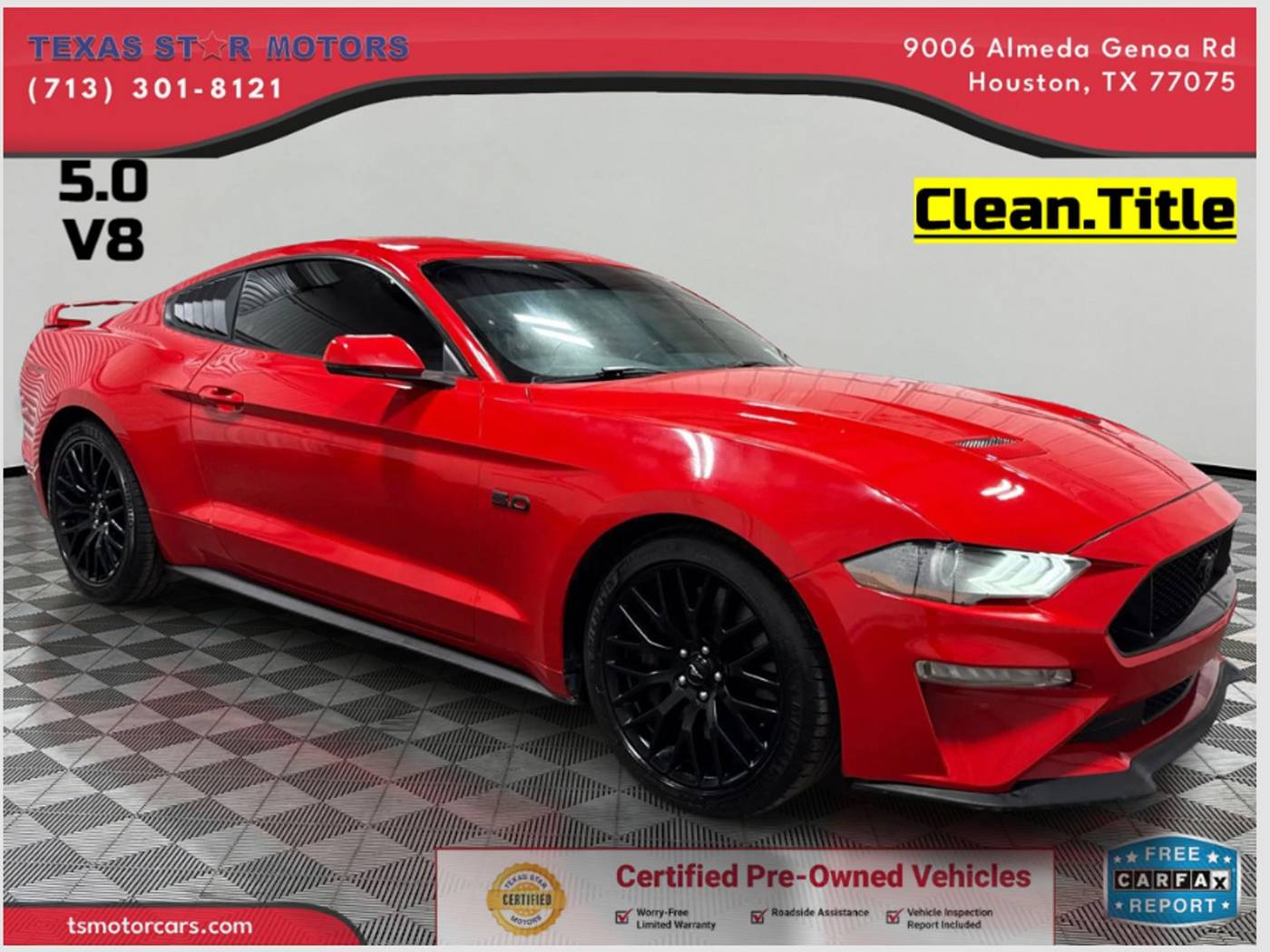 2020 Ford Mustang GT Premium — Coupe — 50,790 mi — Houston, TX