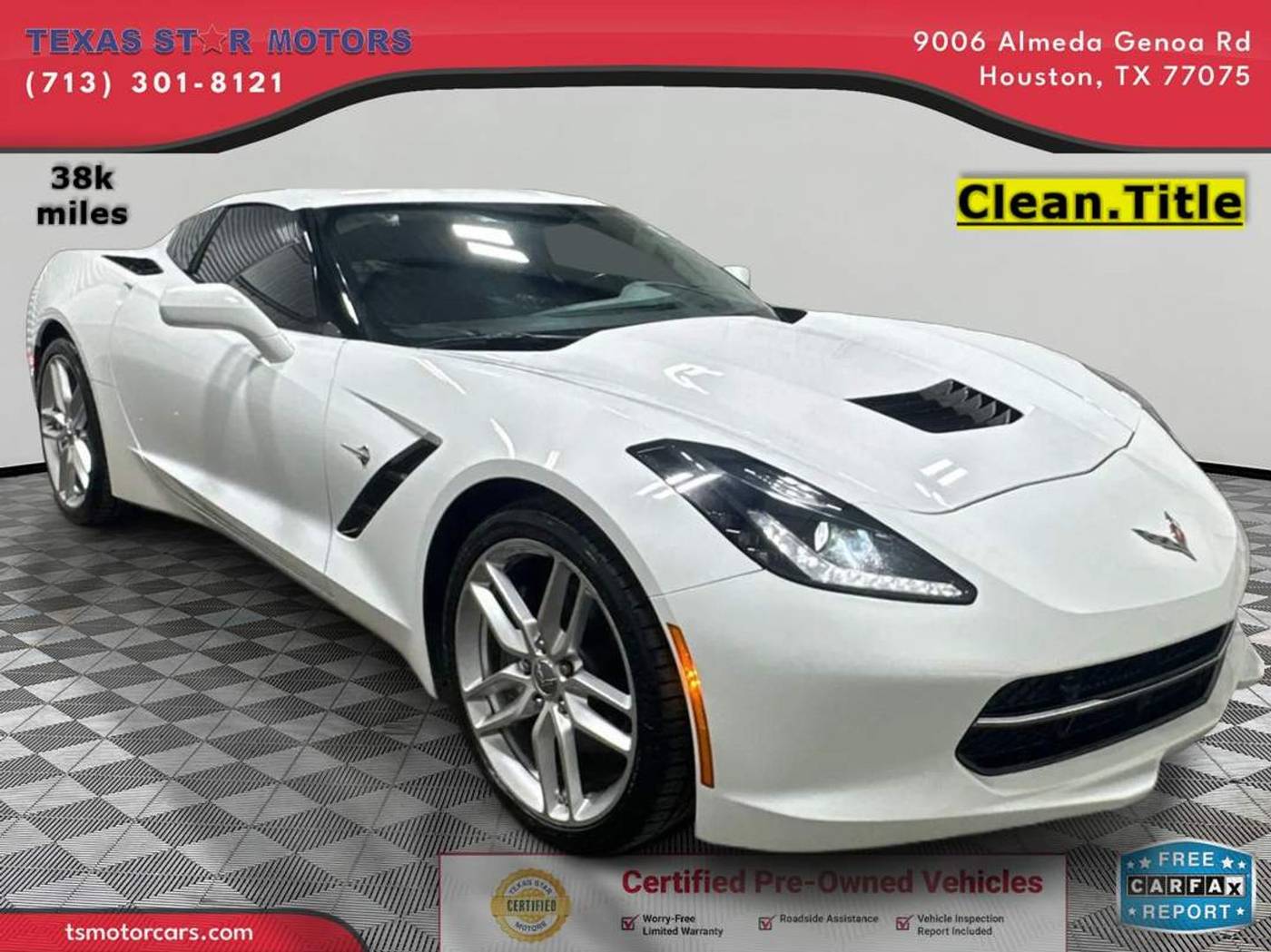 2018 Chevrolet Corvette 3LT — Coupe — 38,986 mi — Houston, TX
