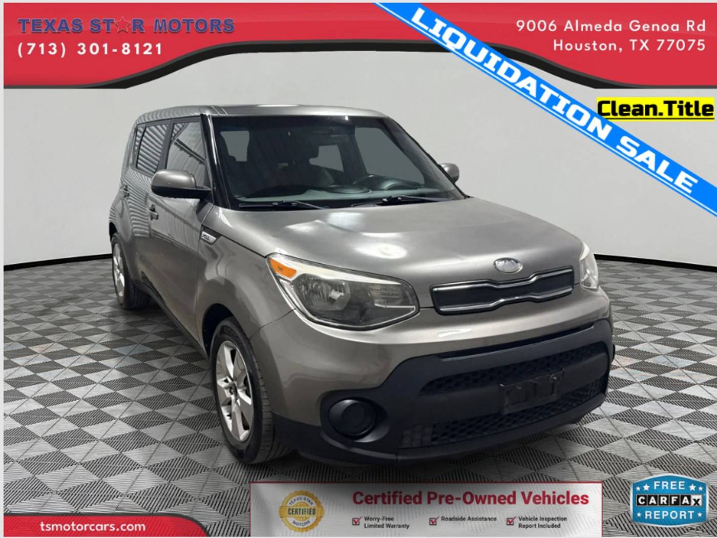 2019 Kia Soul Base — Hatchback — 120,510 mi — Houston, TX