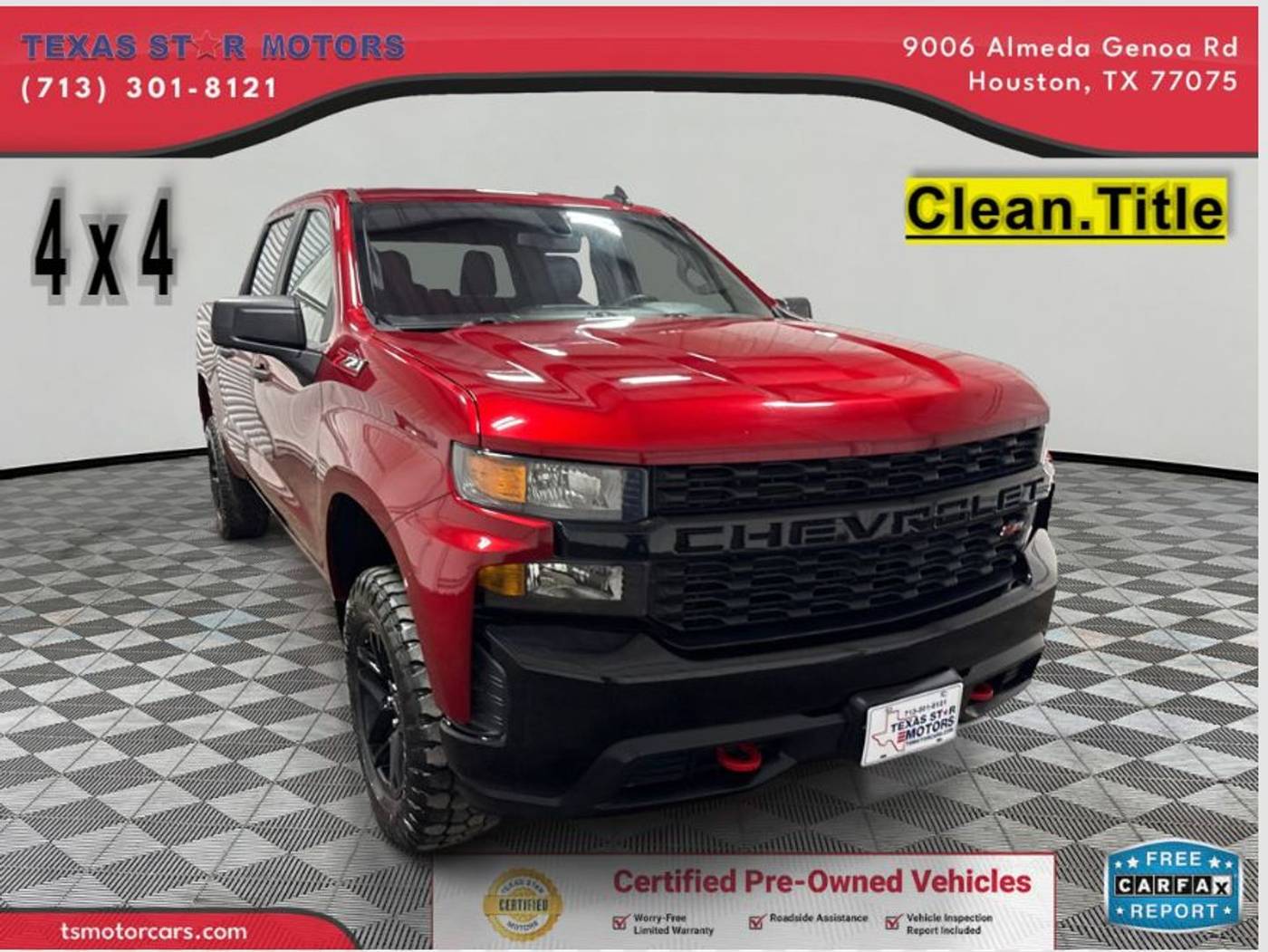 2021 Chevrolet Silverado 1500 Custom Trail Boss — Pickup Truck — 61,483 mi — Houston, TX