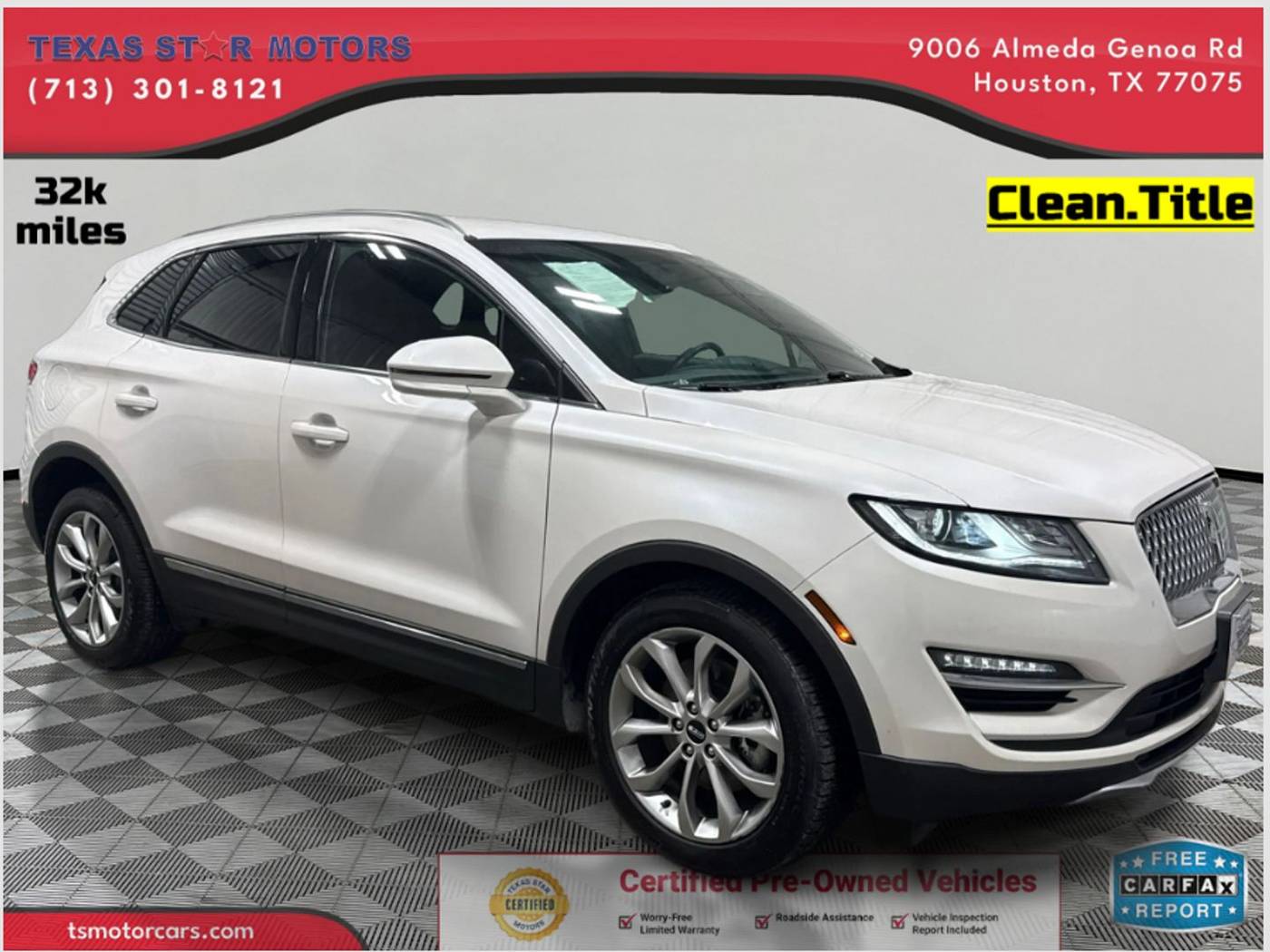 2019 Lincoln MKC Select — SUV — 32,825 mi — Houston, TX