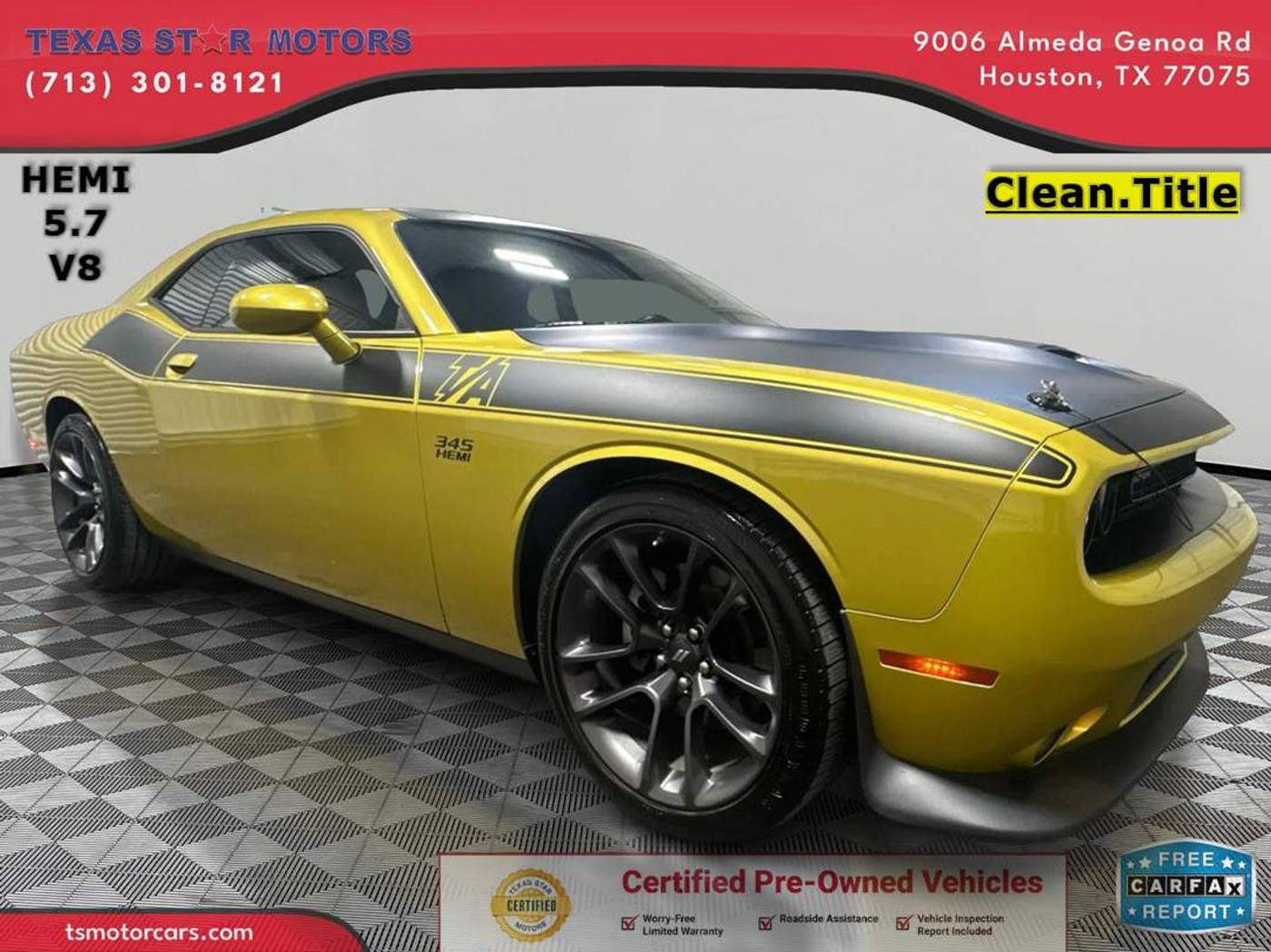 2021 Dodge Challenger R/T — Coupe — 56,276 mi — Houston, TX