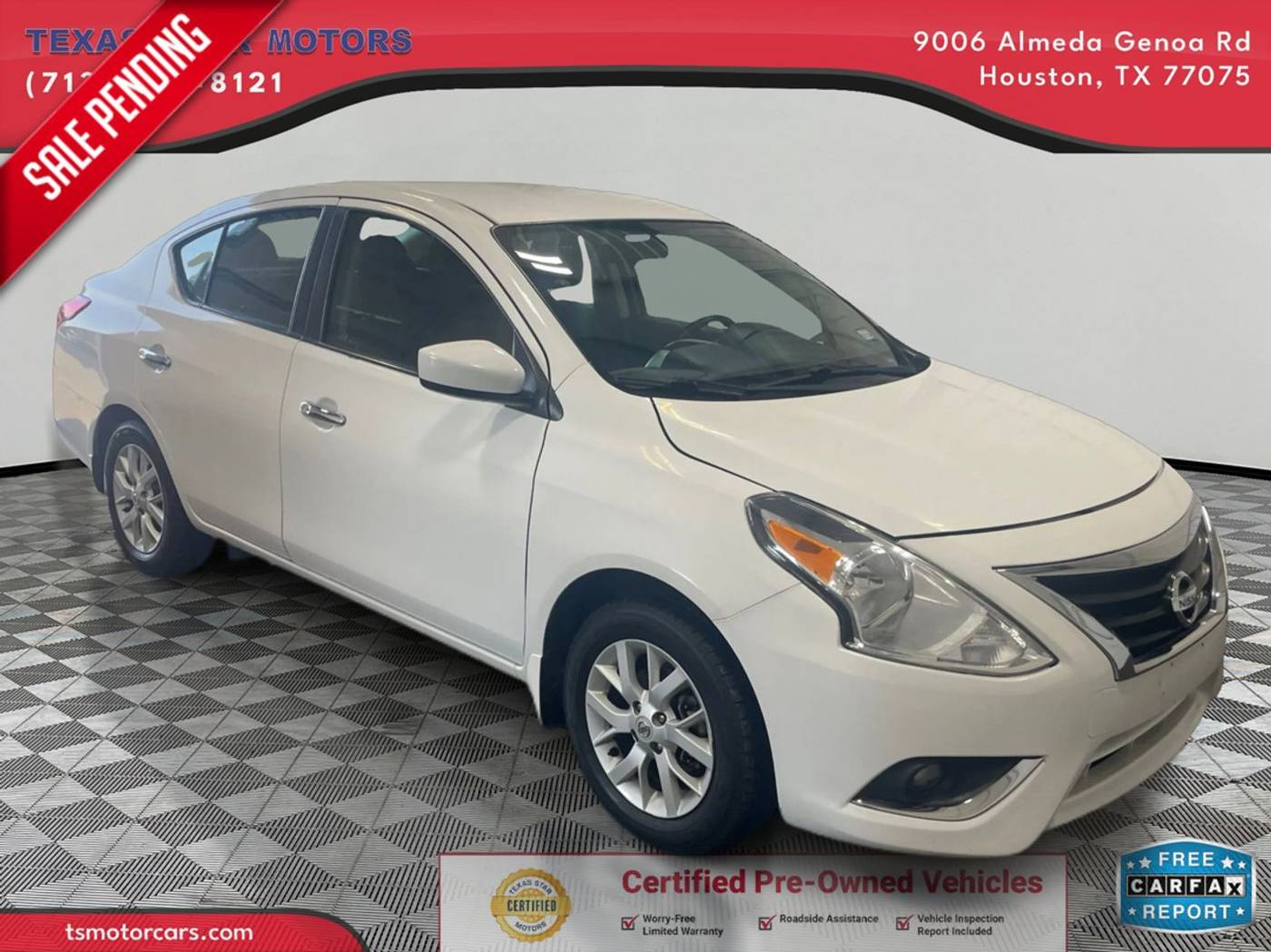 2019 Nissan Versa SV — Sedan — 73,531 mi — Houston, TX